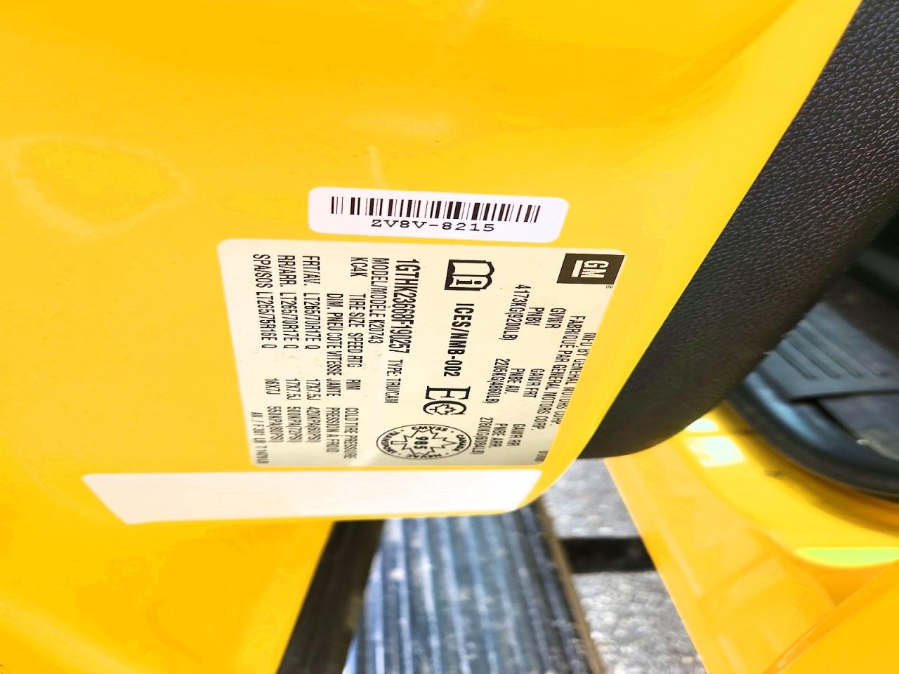 2008 Gmc Sierra K2500 Heavy Duty Yellow vin: 1GTHK23668F190257