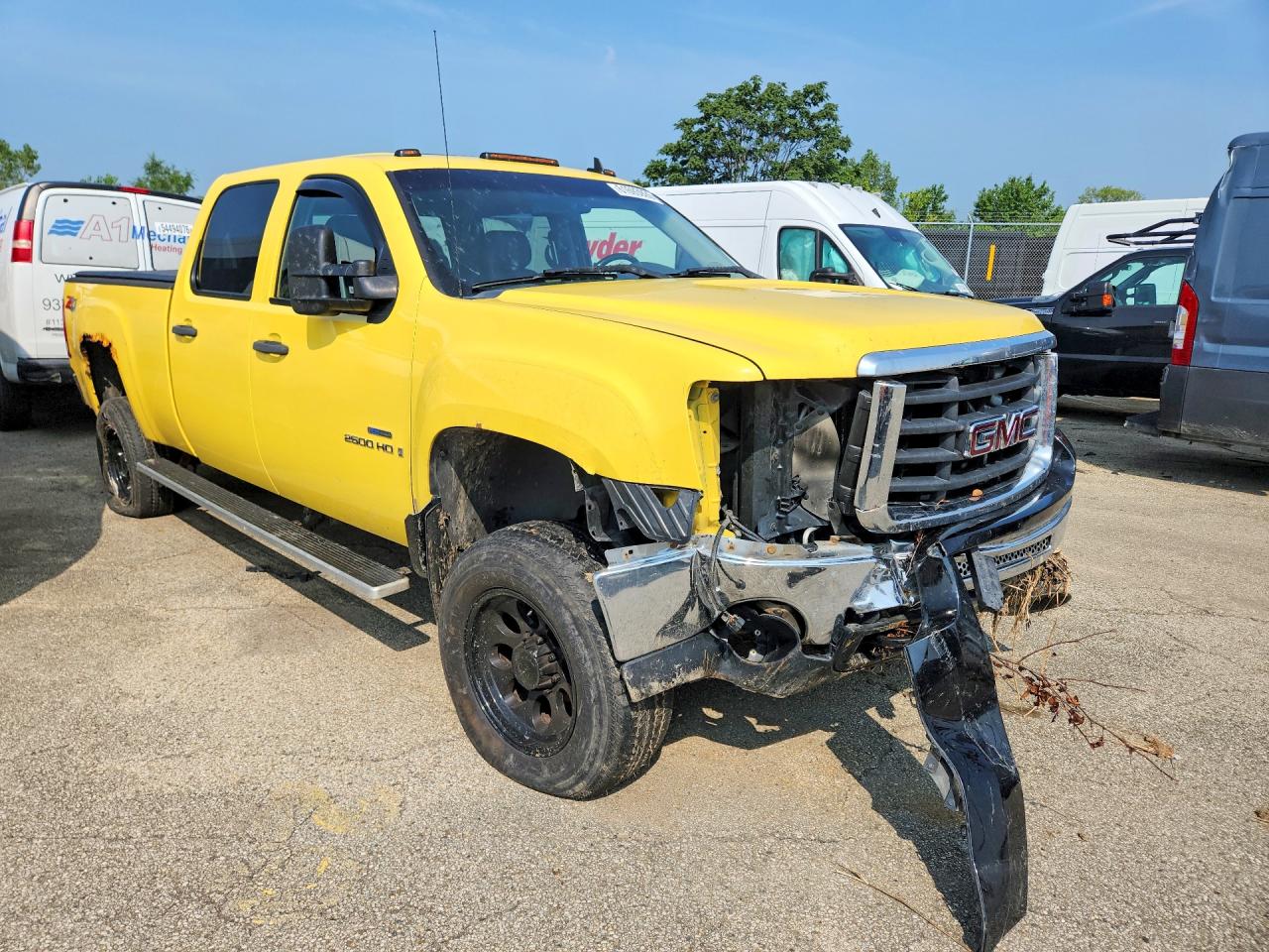 2008 Gmc Sierra K2500 Heavy Duty Yellow vin: 1GTHK23668F190257