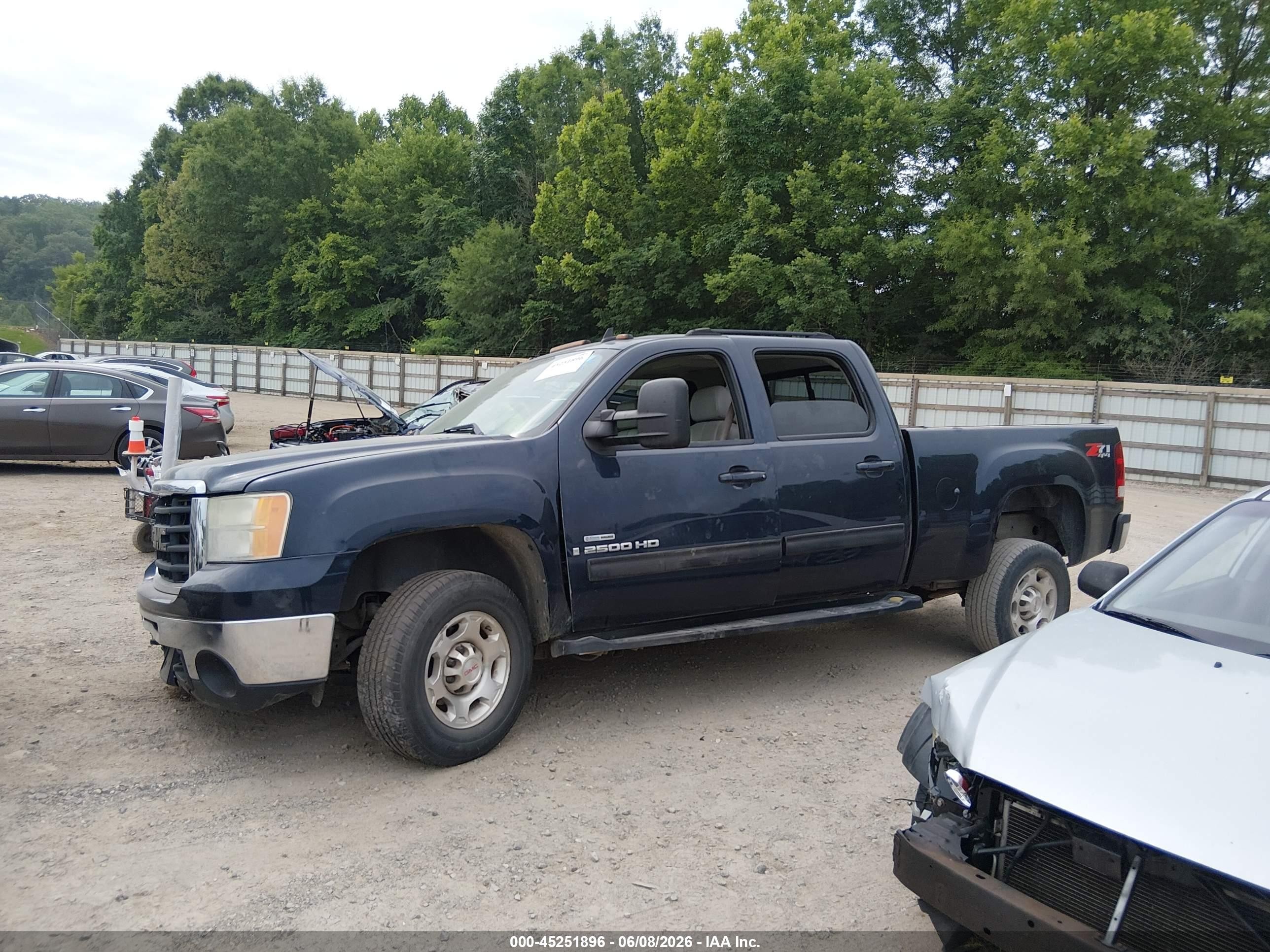 2007 Gmc Sierra 2500hd Slt Blue vin: 1GTHK23677F549338