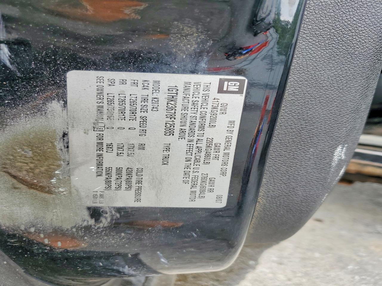 2008 Gmc Sierra K2500 Heavy Duty Black vin: 1GTHK23678F125885