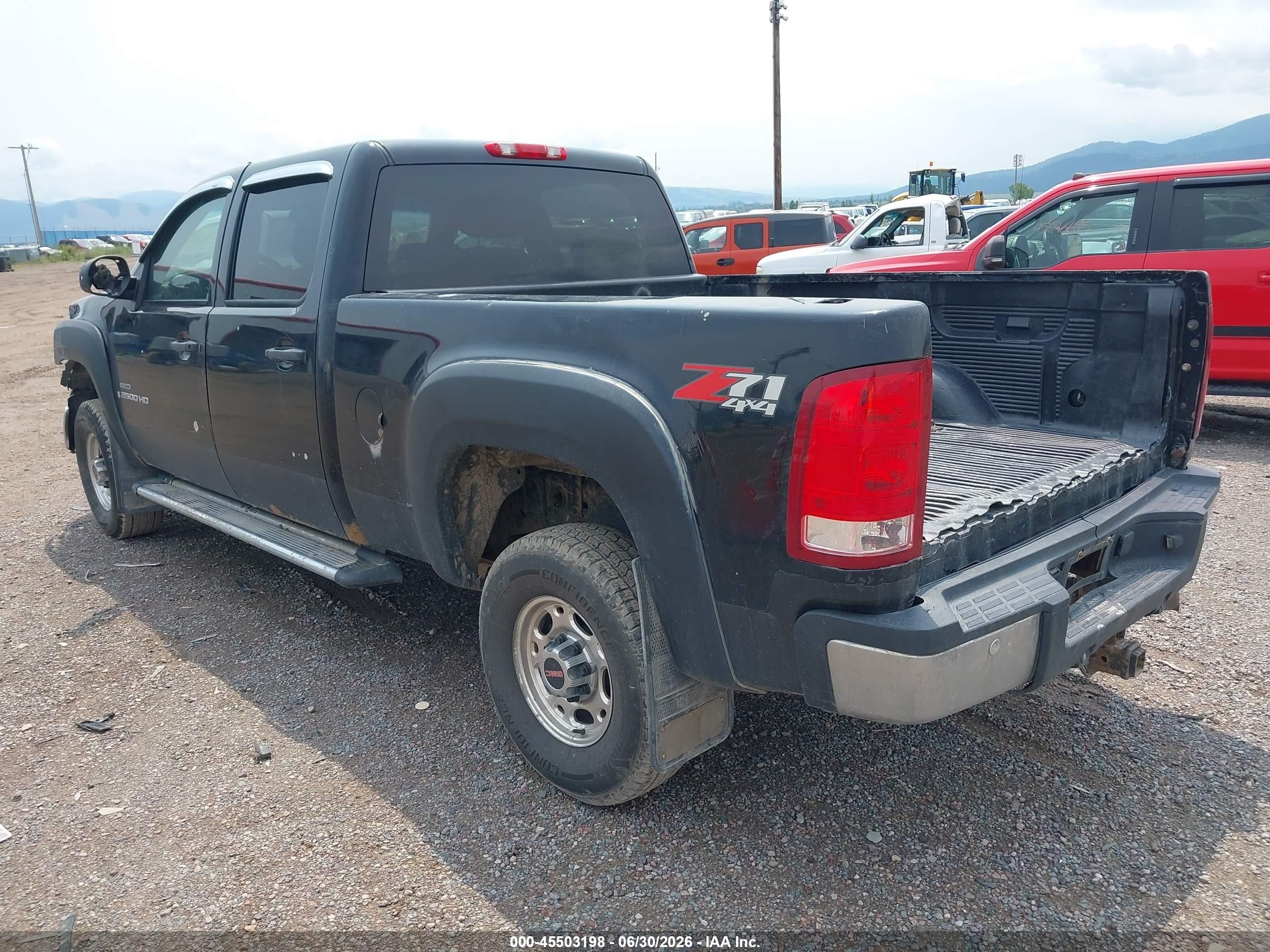 2008 Gmc Sierra 2500hd Sle2 Black vin: 1GTHK23698F107744