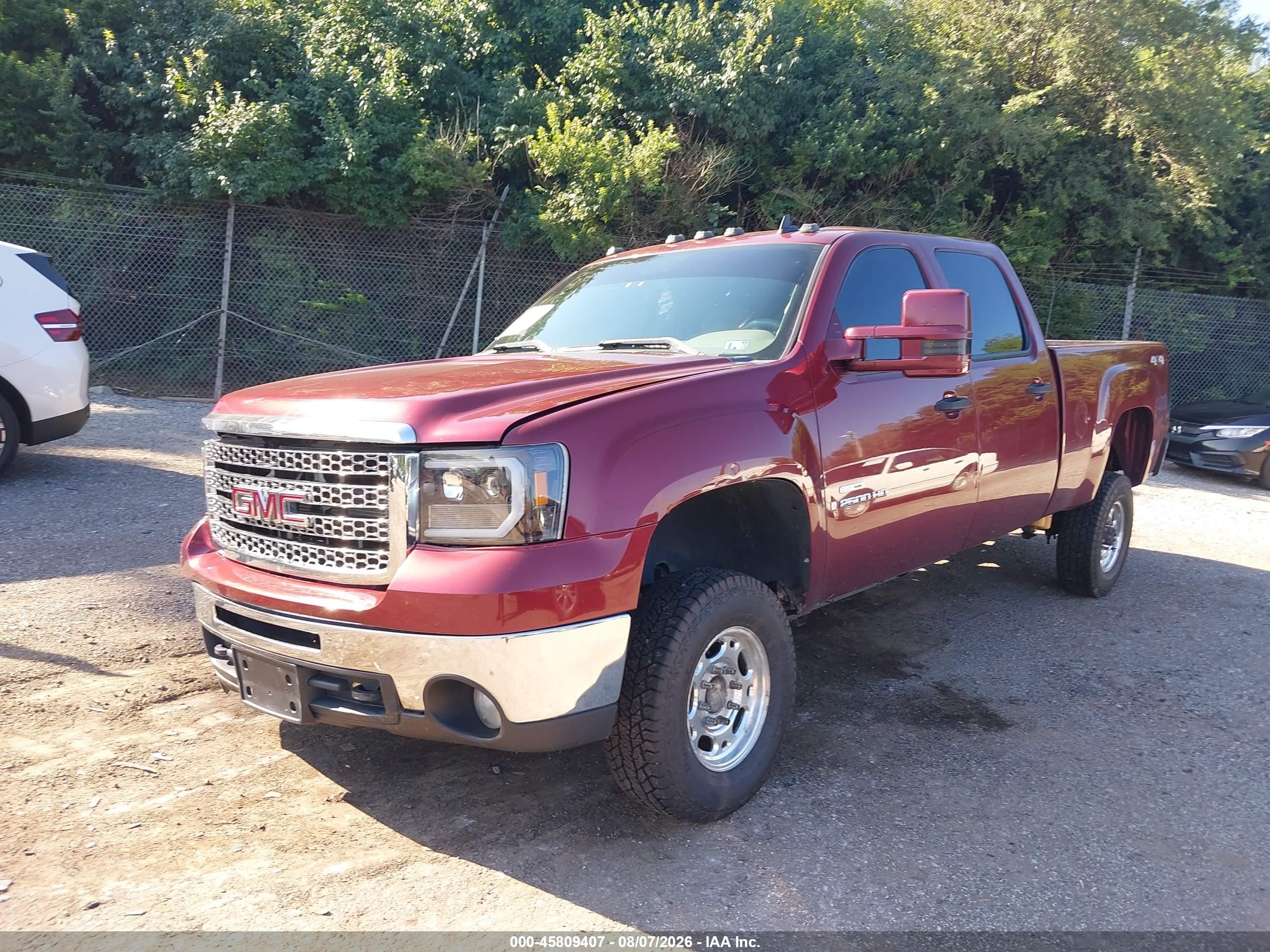2008 Gmc Sierra 2500hd Sle1 Red vin: 1GTHK23698F212235