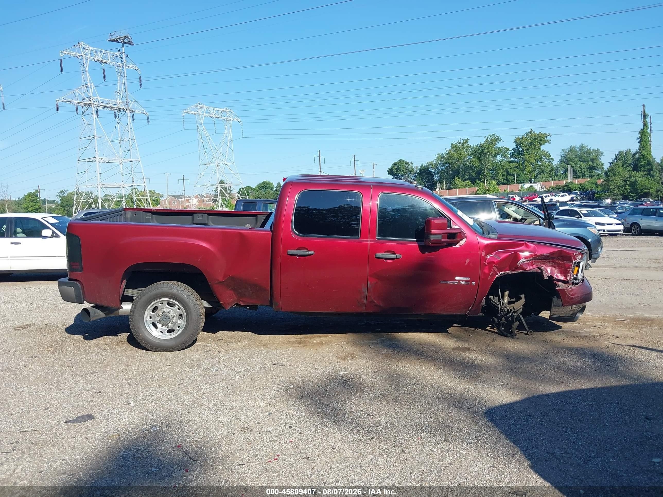 2008 Gmc Sierra 2500hd Sle1 Red vin: 1GTHK23698F212235