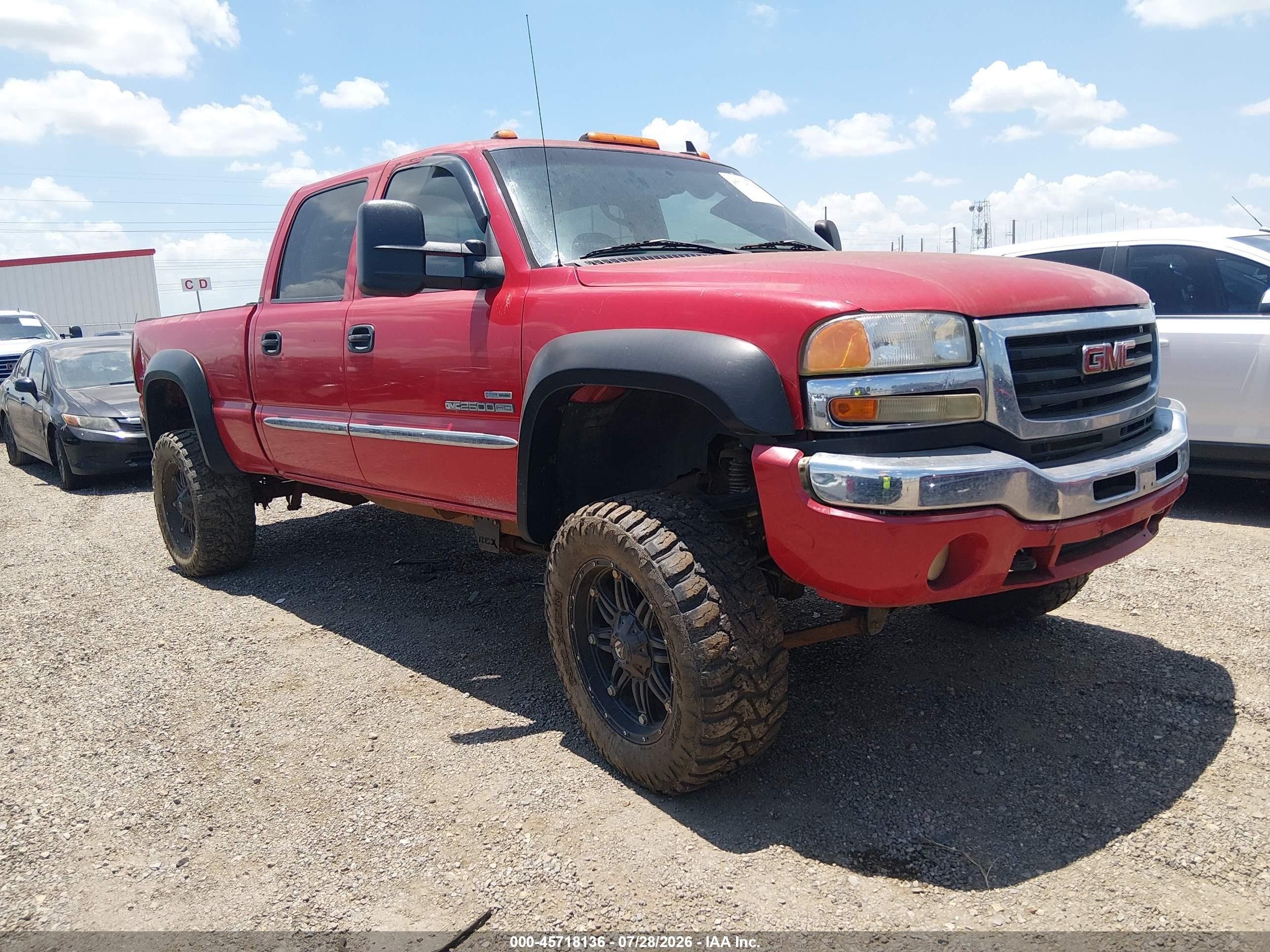 2007 Gmc Sierra 2500hd Classic Sle1 Красный vin: 1GTHK23D37F162087