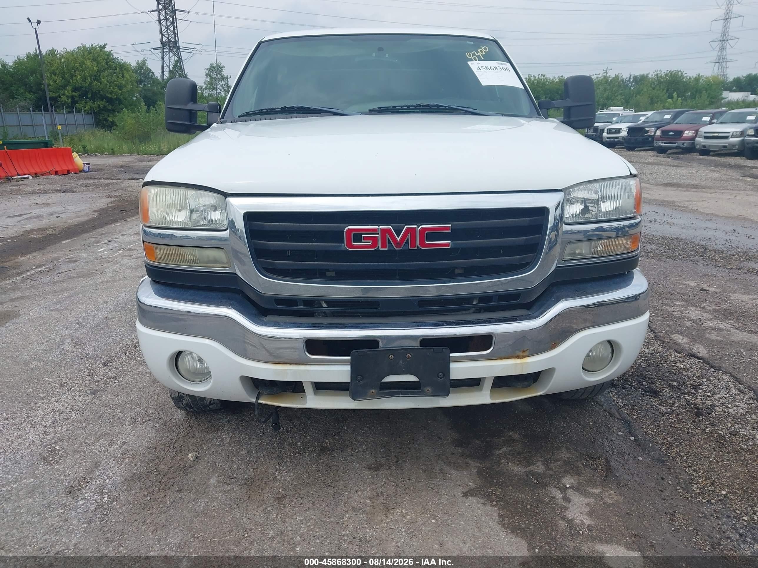 2006 Gmc Sierra 2500hd Sle1 White vin: 1GTHK23D66F228825