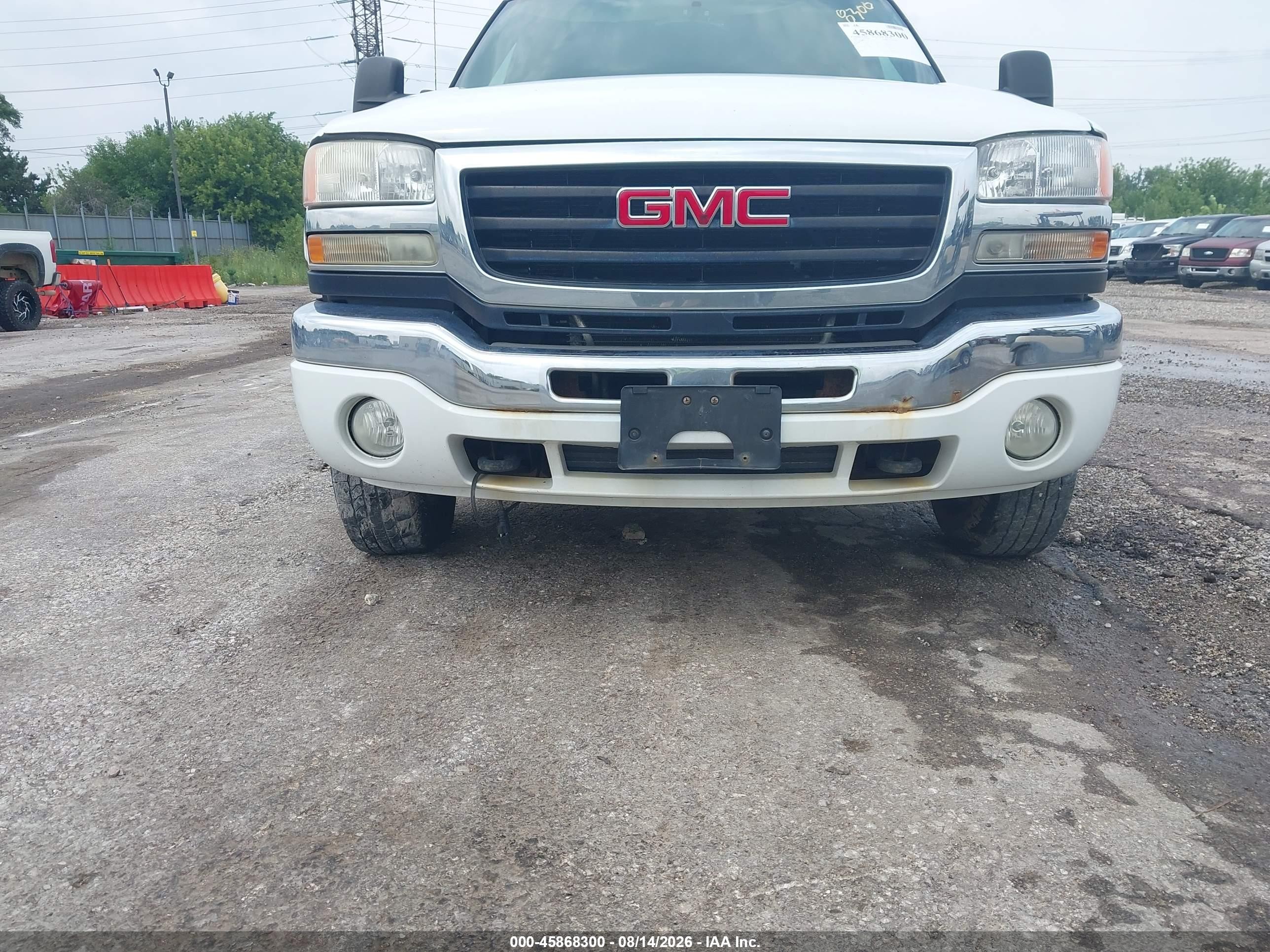 2006 Gmc Sierra 2500hd Sle1 White vin: 1GTHK23D66F228825
