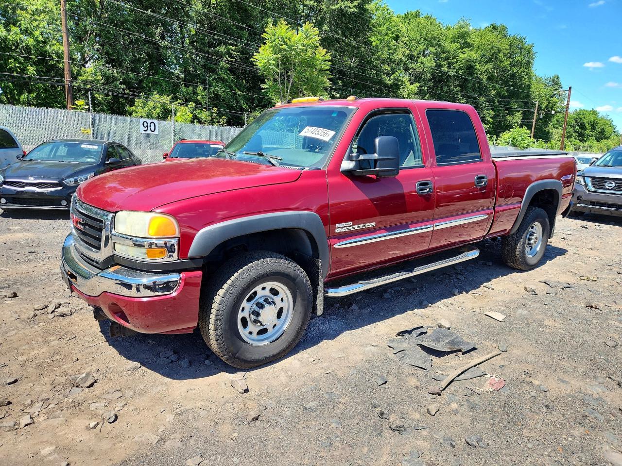 2007 Gmc Sierra K2500 Heavy Duty Burgundy vin: 1GTHK23D67F184844