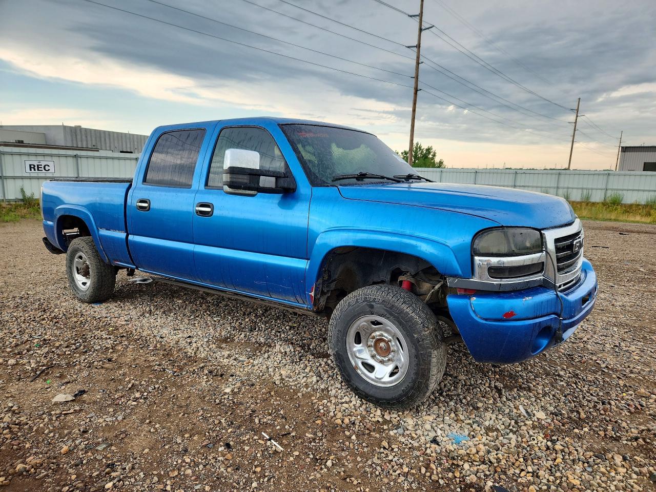 2007 Gmc Sierra K2500 Heavy Duty Blue vin: 1GTHK23D77F129691