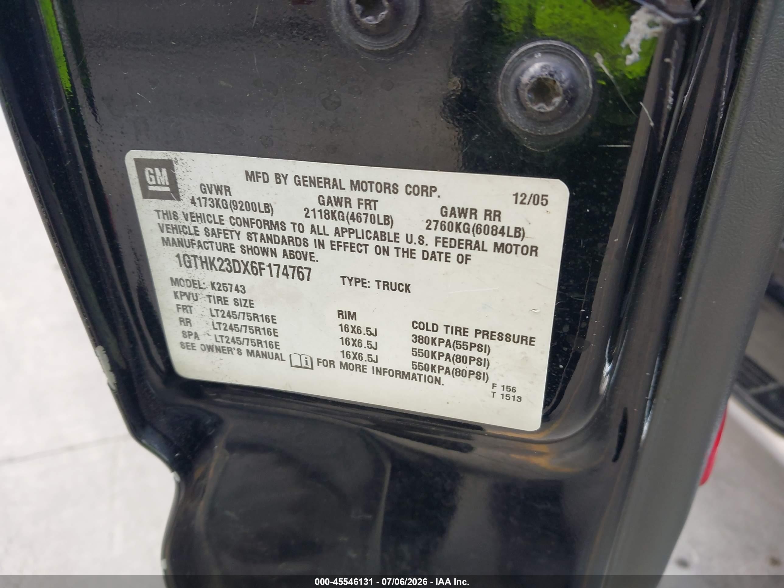 2006 Gmc Sierra 2500hd Slt Black vin: 1GTHK23DX6F174767