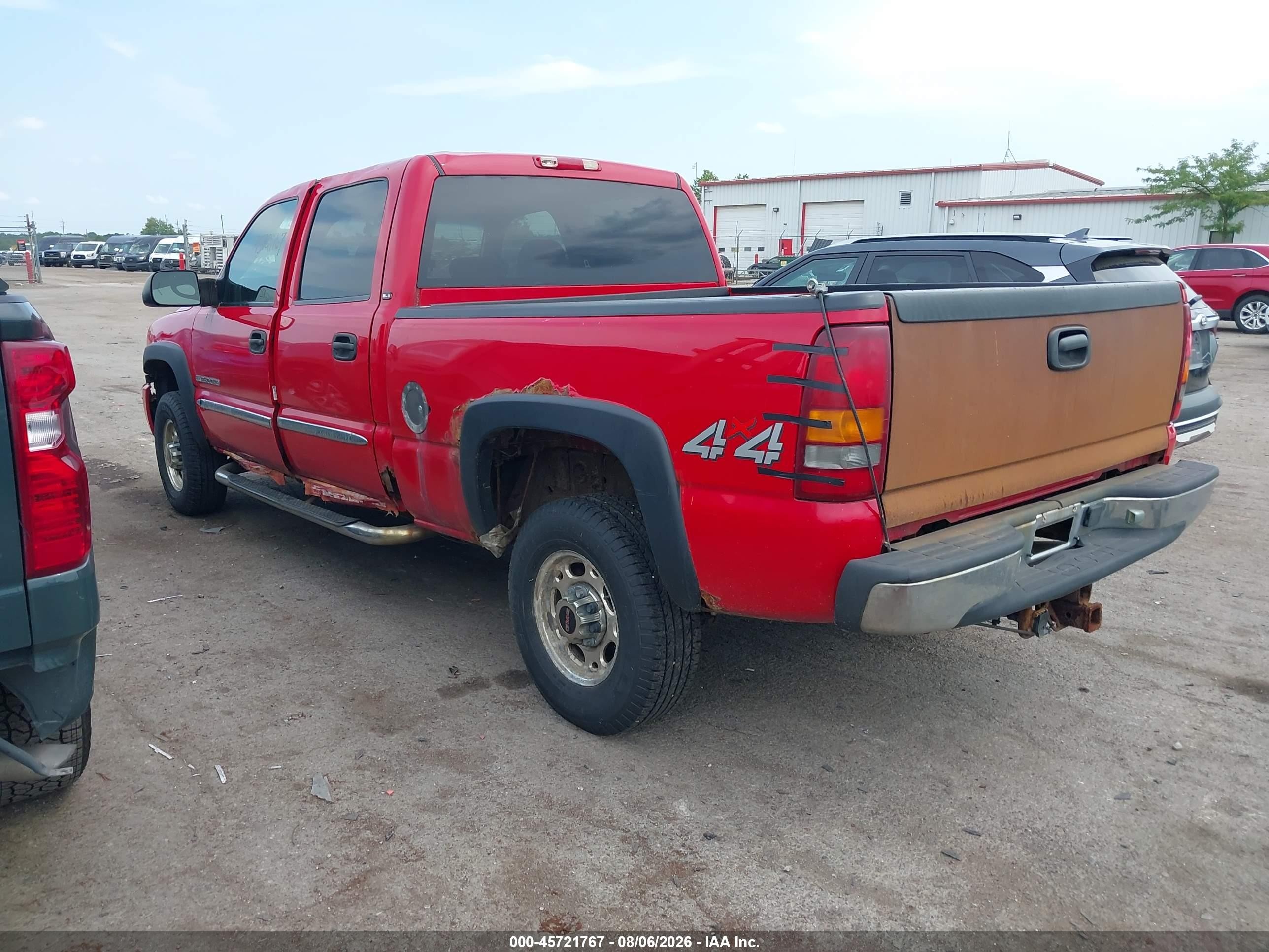 2003 Gmc Sierra 2500hd Sle Красный vin: 1GTHK23G23F225183