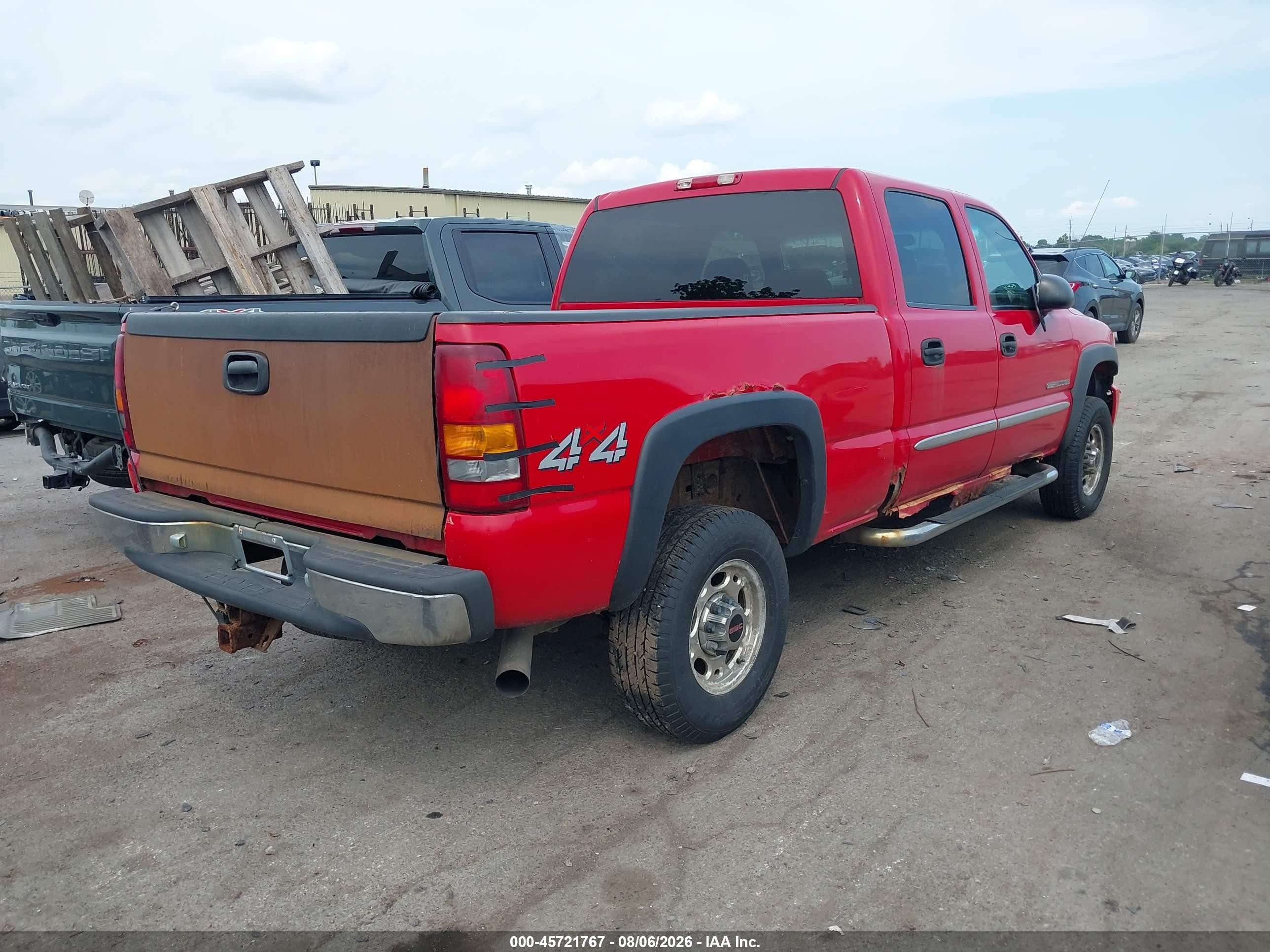 2003 Gmc Sierra 2500hd Sle Красный vin: 1GTHK23G23F225183