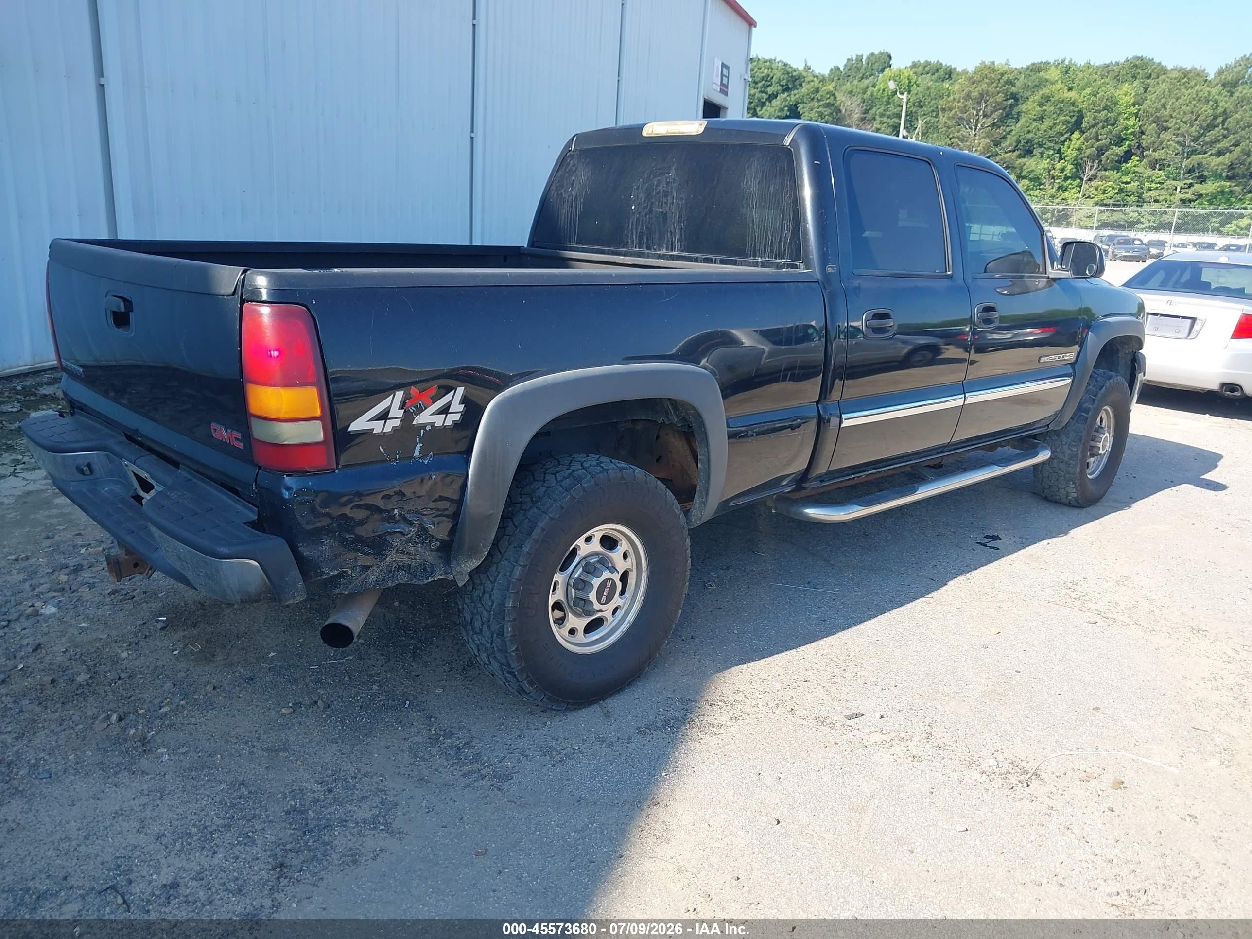 2001 Gmc Sierra 2500hd Sle Black vin: 1GTHK23G81F119656