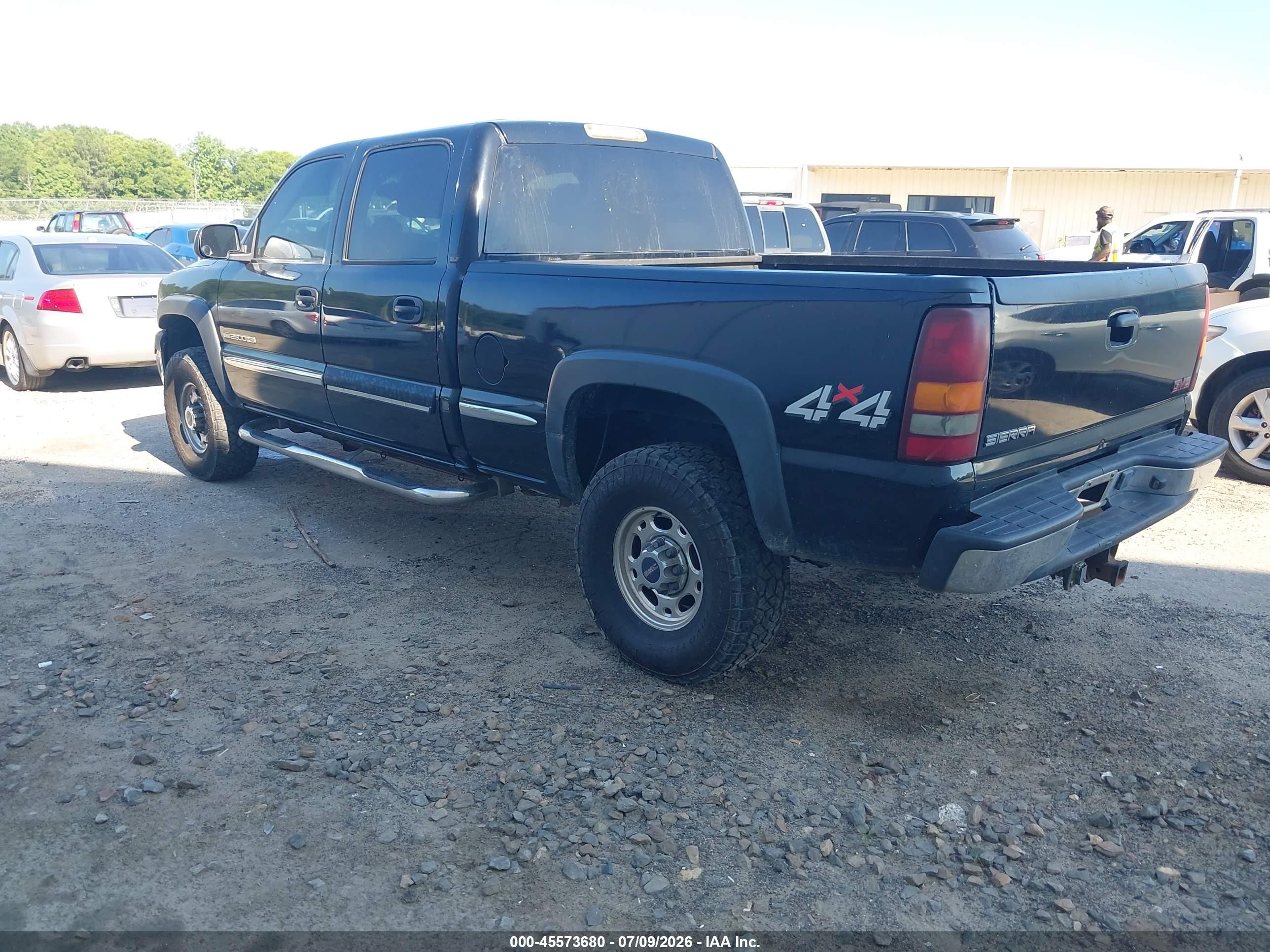 2001 Gmc Sierra 2500hd Sle Black vin: 1GTHK23G81F119656