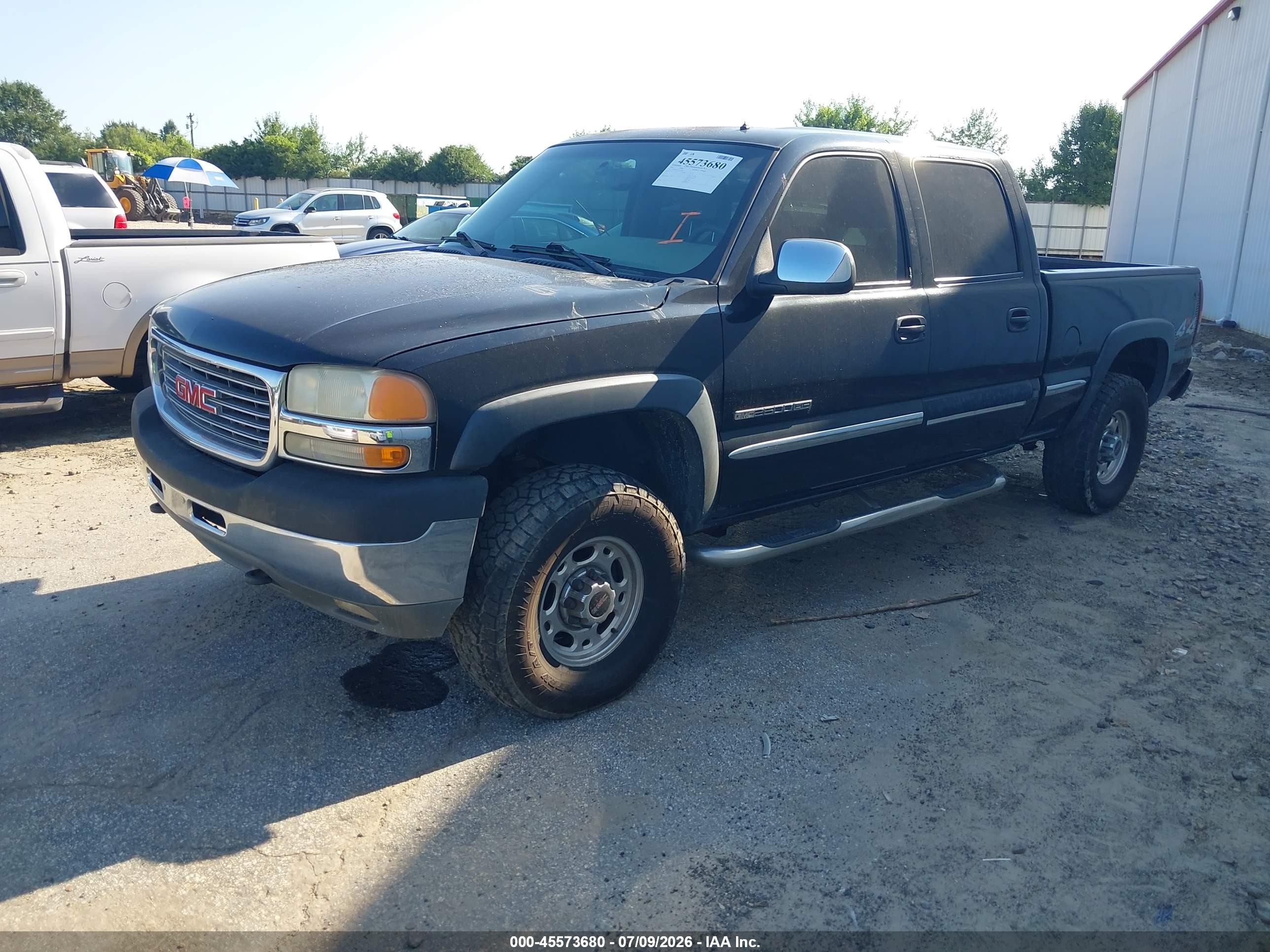2001 Gmc Sierra 2500hd Sle Black vin: 1GTHK23G81F119656