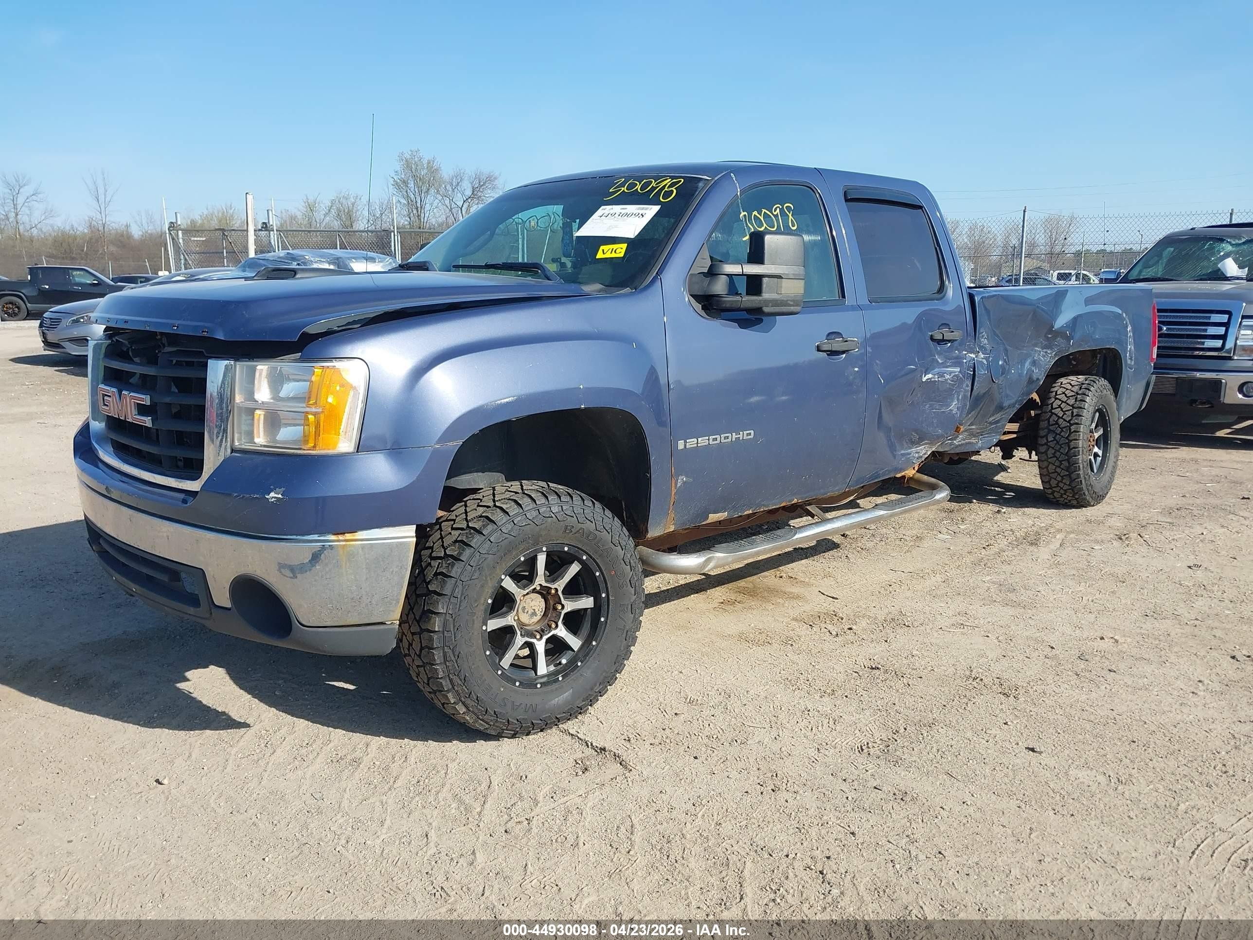 2008 Gmc Sierra 2500hd Sle2 Blue vin: 1GTHK23K38F117683