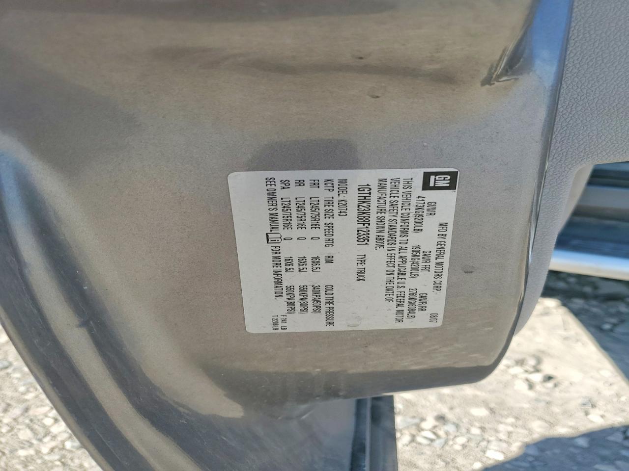 2008 Gmc Sierra K2500 Heavy Duty Gray vin: 1GTHK23K88F123351