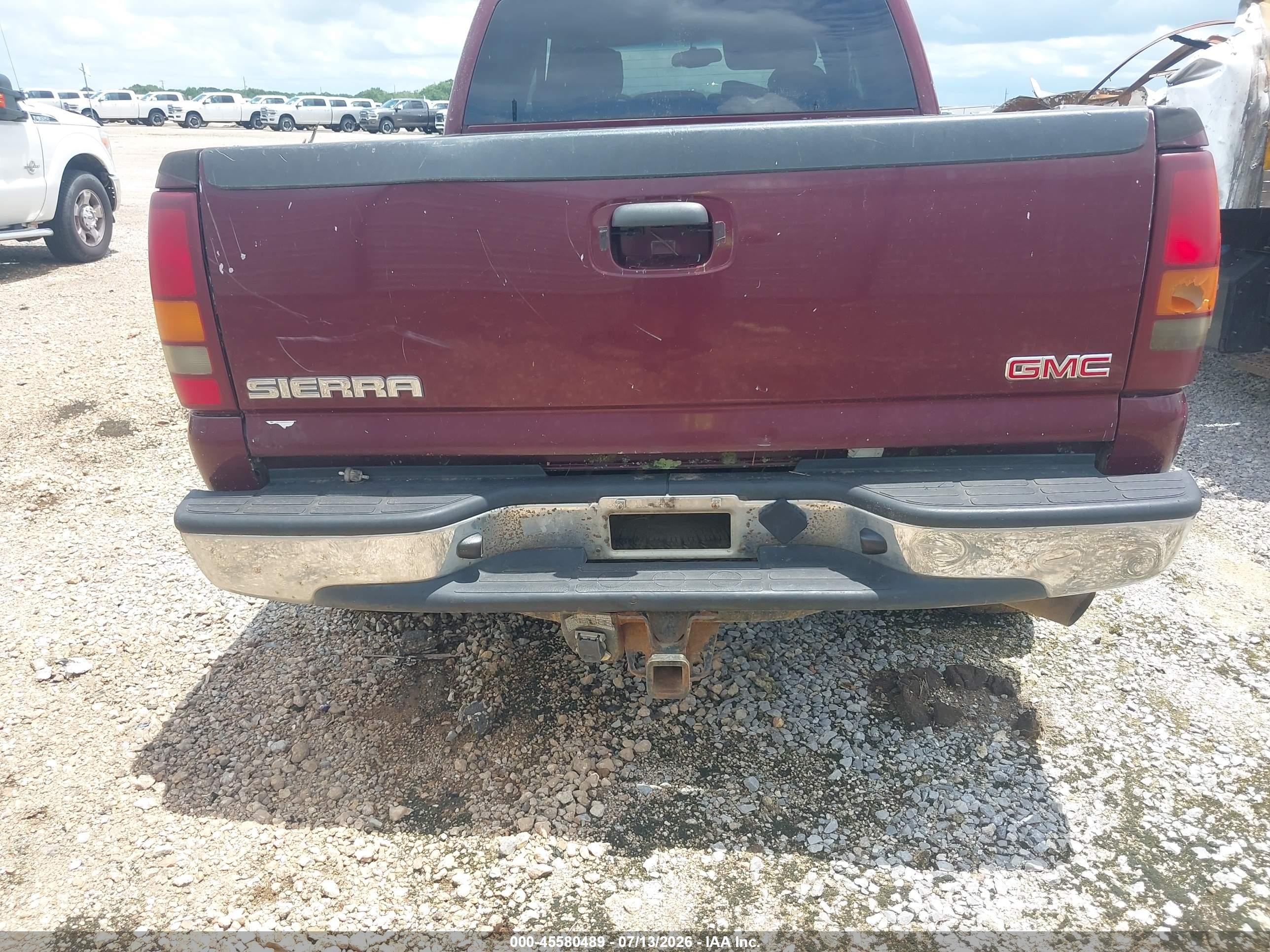 2003 Gmc Sierra 2500hd Sle Burgundy vin: 1GTHK23U23F242961