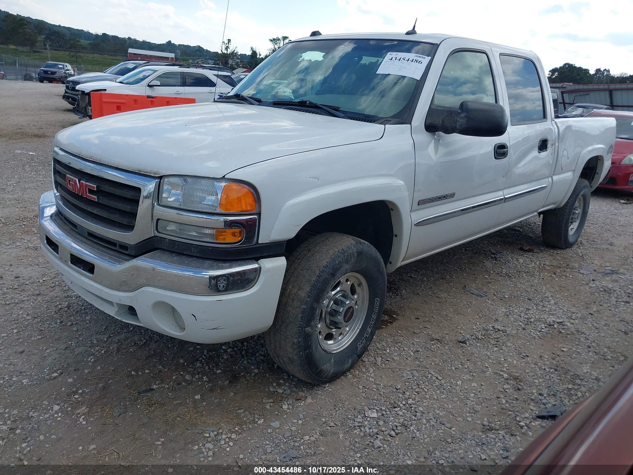 2004 Gmc Sierra 2500hd Slt White vin: 1GTHK23U64F209866
