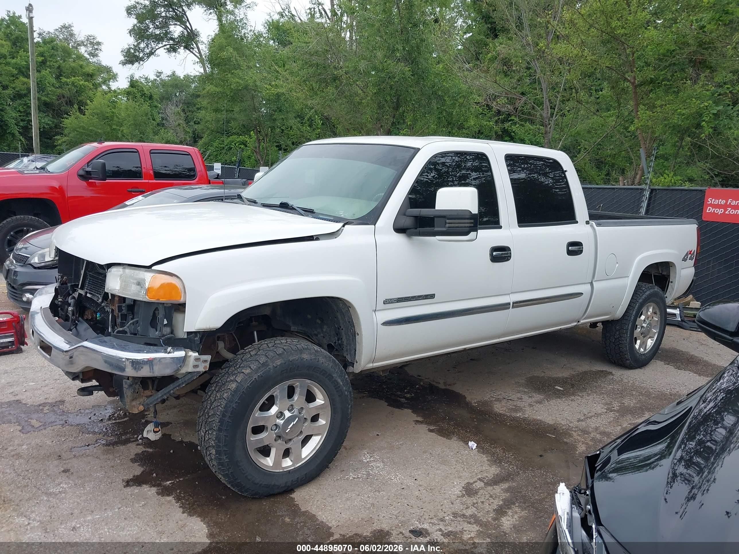 2004 Gmc Sierra 2500hd Sle White vin: 1GTHK23U94F101354