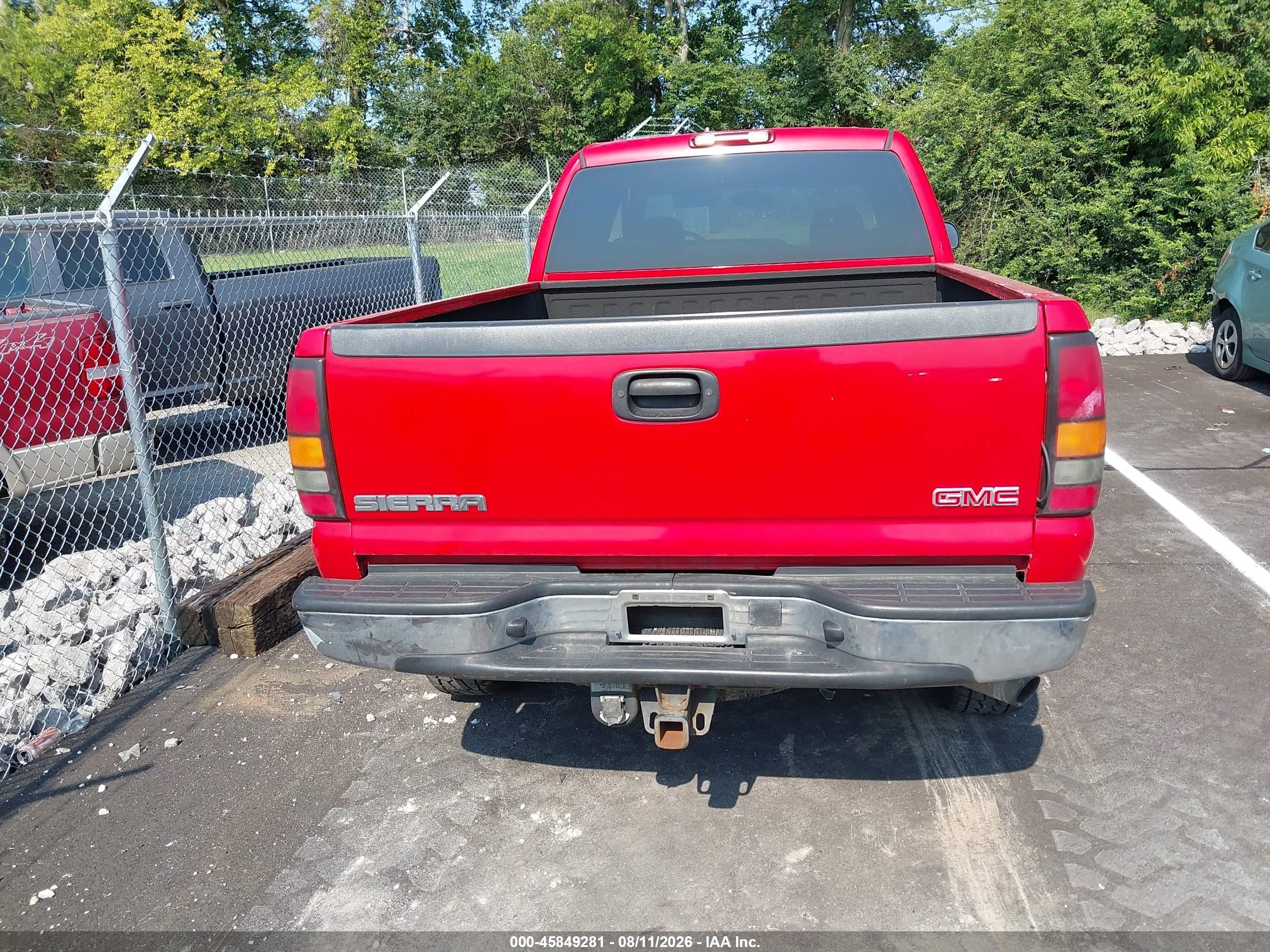 2004 Gmc Sierra 2500hd Sle Красный vin: 1GTHK23U94F216858