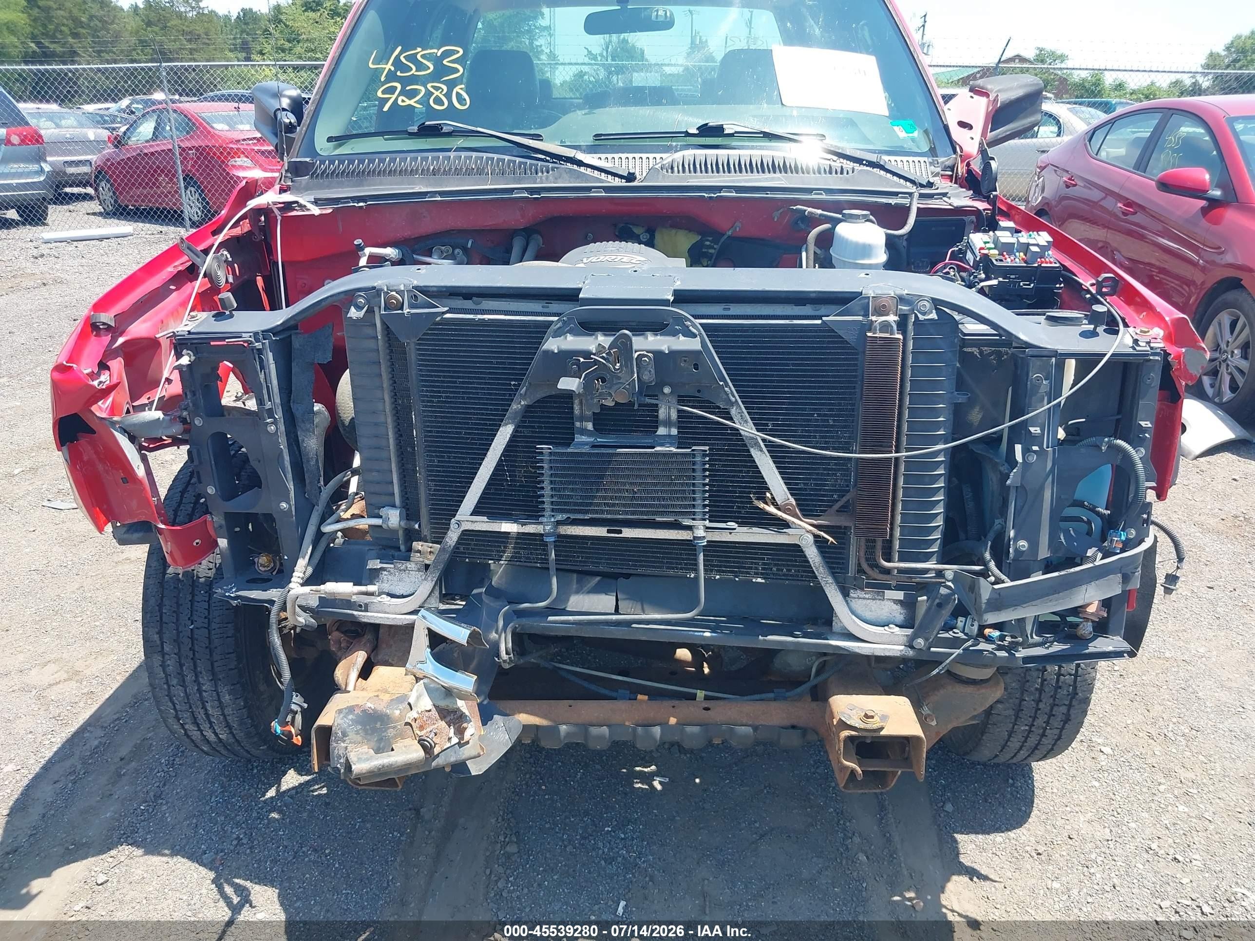 2007 Gmc Sierra 2500hd Classic Work Truck Red vin: 1GTHK23U97F198253