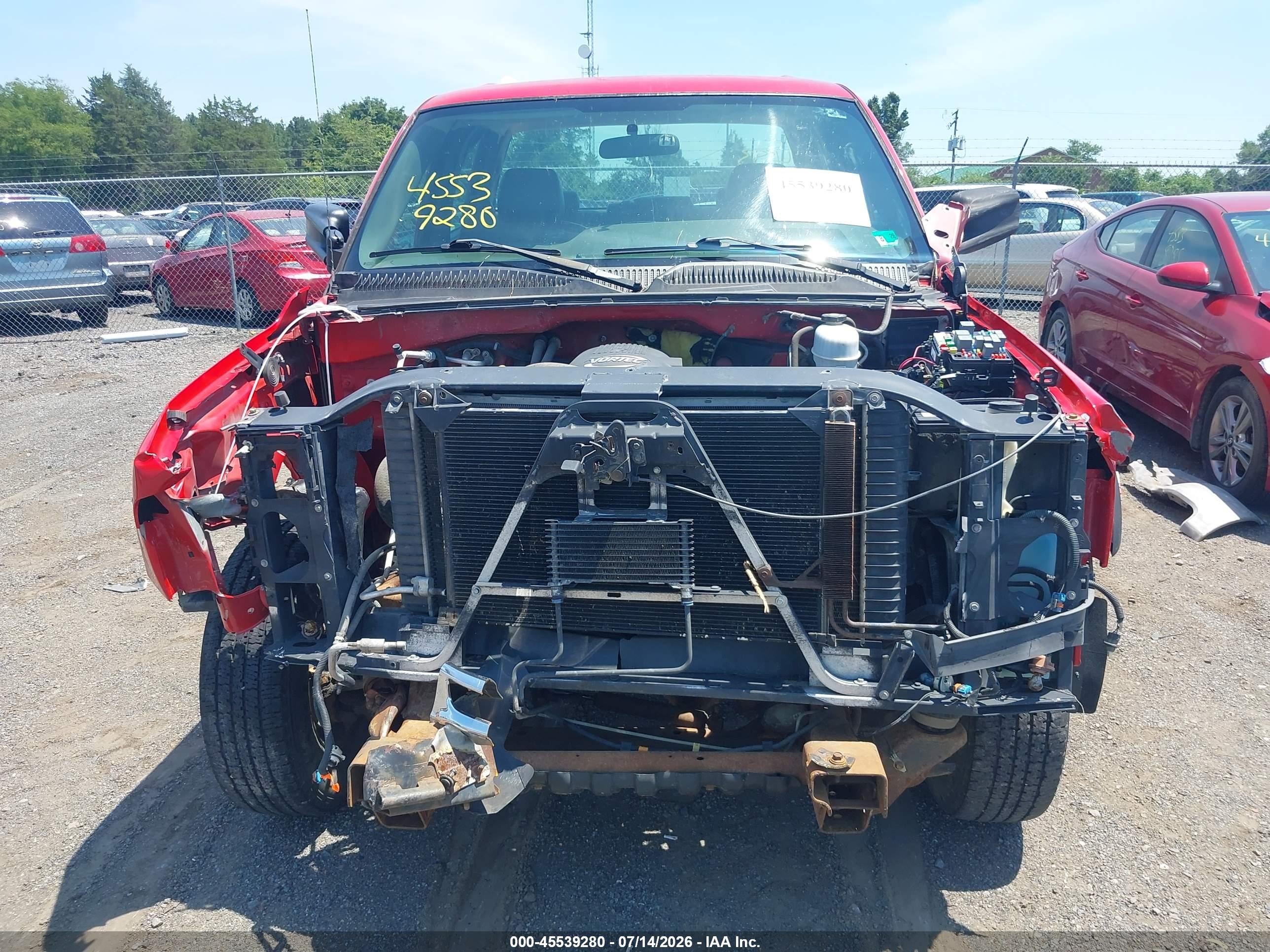 2007 Gmc Sierra 2500hd Classic Work Truck Red vin: 1GTHK23U97F198253