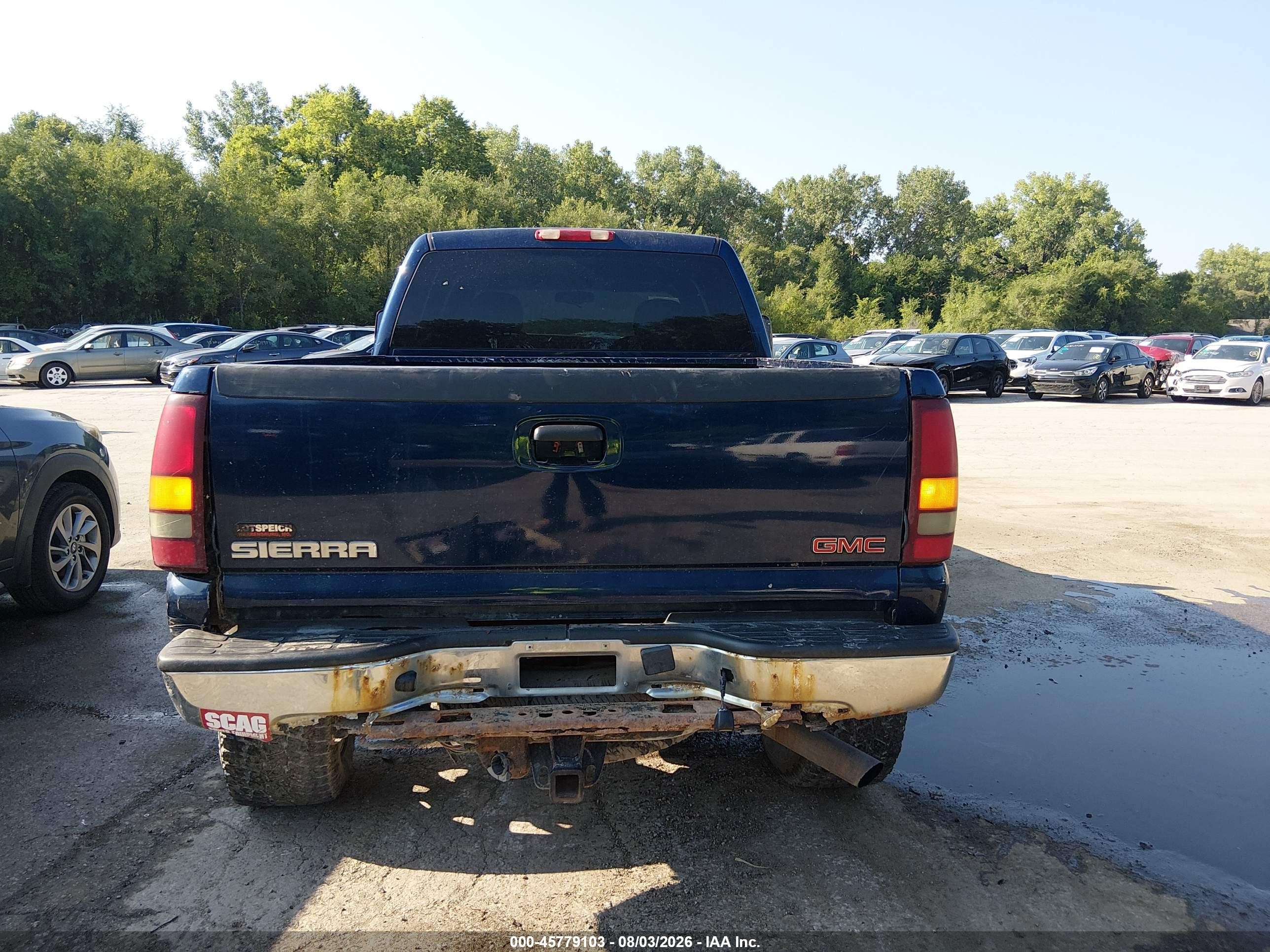 2002 Gmc Sierra 2500hd Sle Blue vin: 1GTHK23UX2F160779