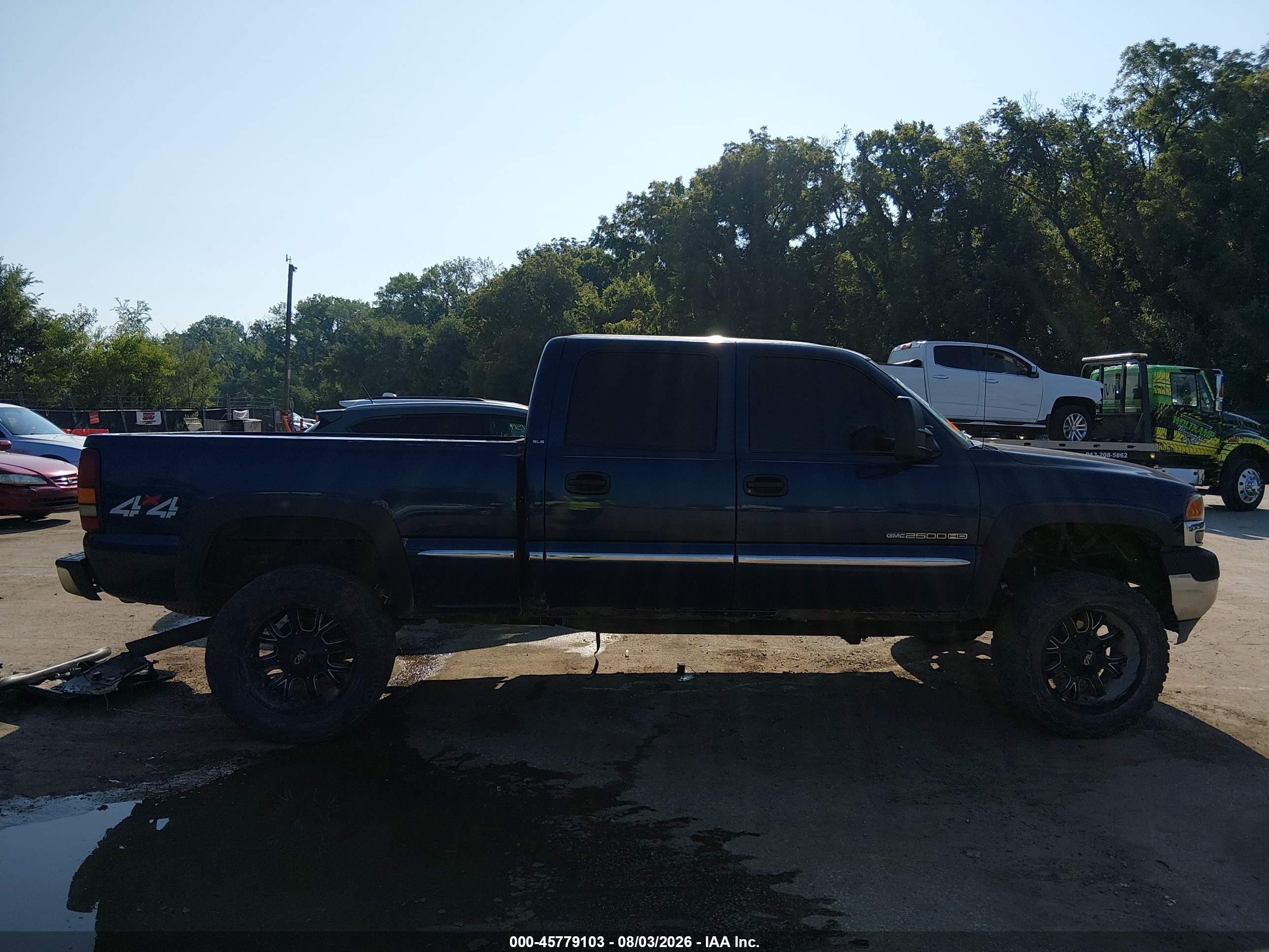 2002 Gmc Sierra 2500hd Sle Blue vin: 1GTHK23UX2F160779