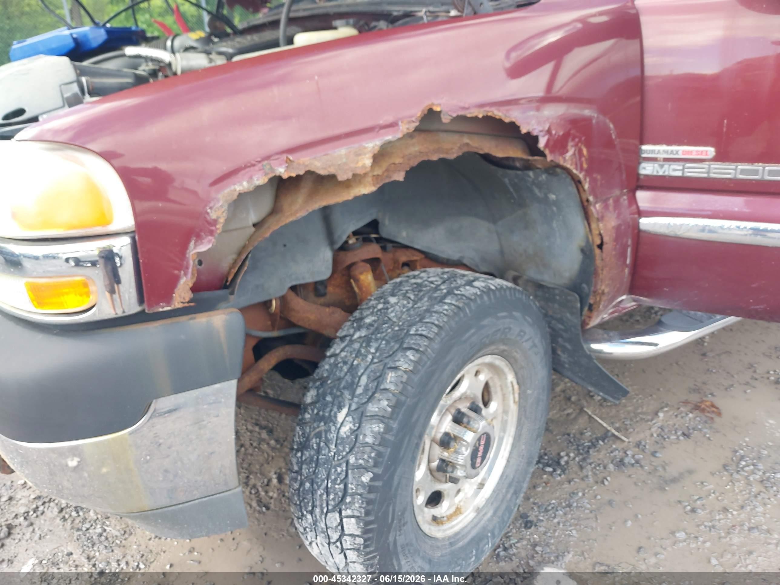 2002 Gmc Sierra 2500hd Sle Purple vin: 1GTHK24112E202301