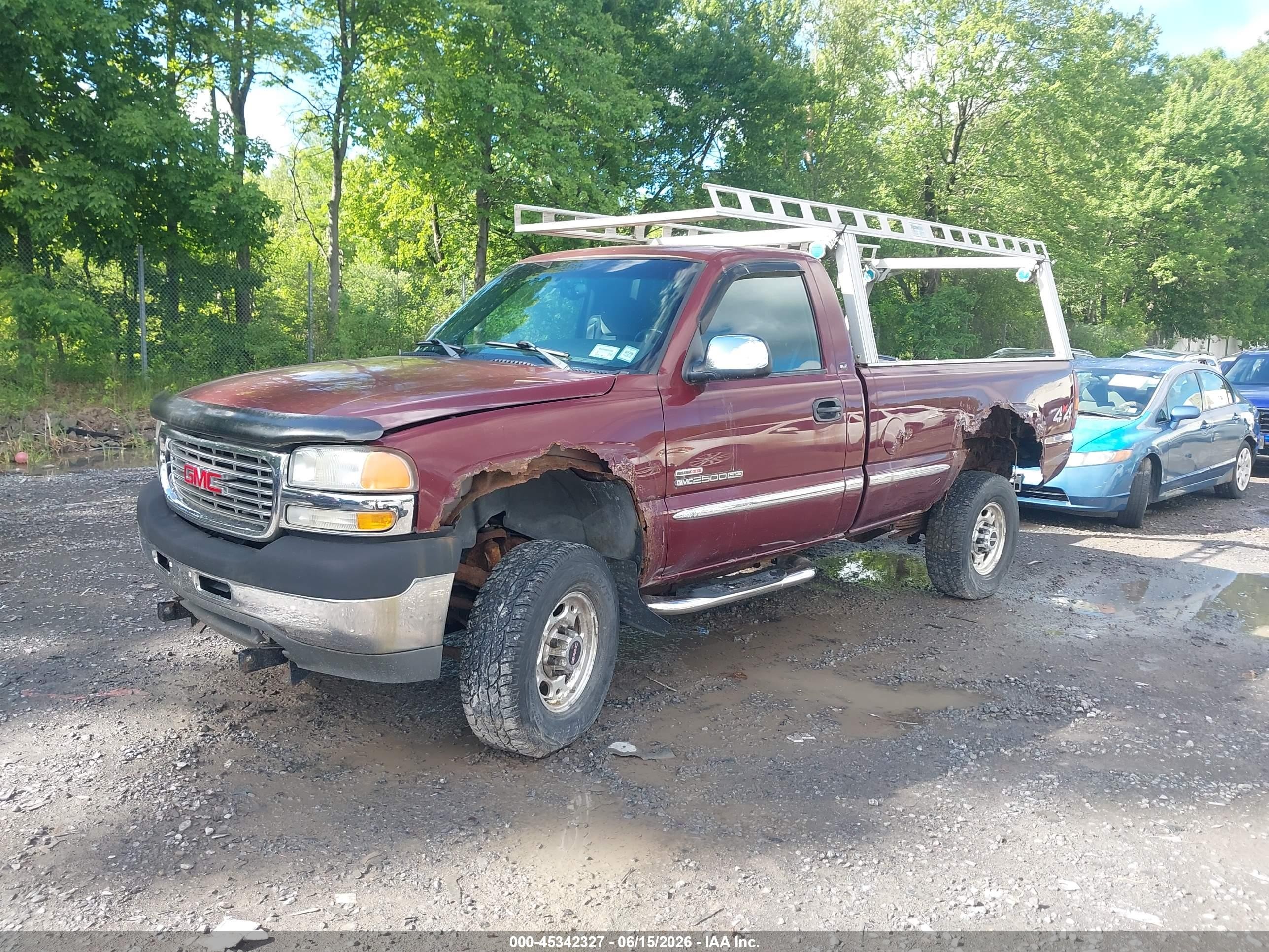 2002 Gmc Sierra 2500hd Sle Purple vin: 1GTHK24112E202301