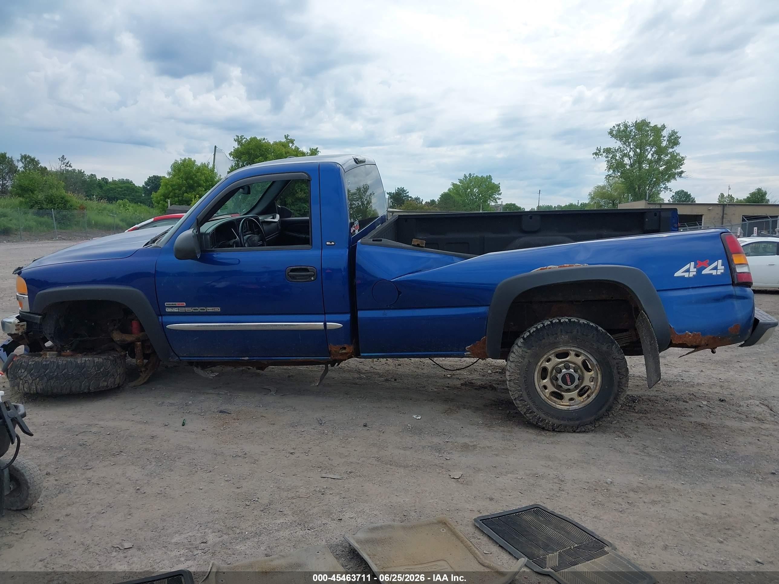 2004 Gmc Sierra 2500hd Sle Blue vin: 1GTHK24134E213125