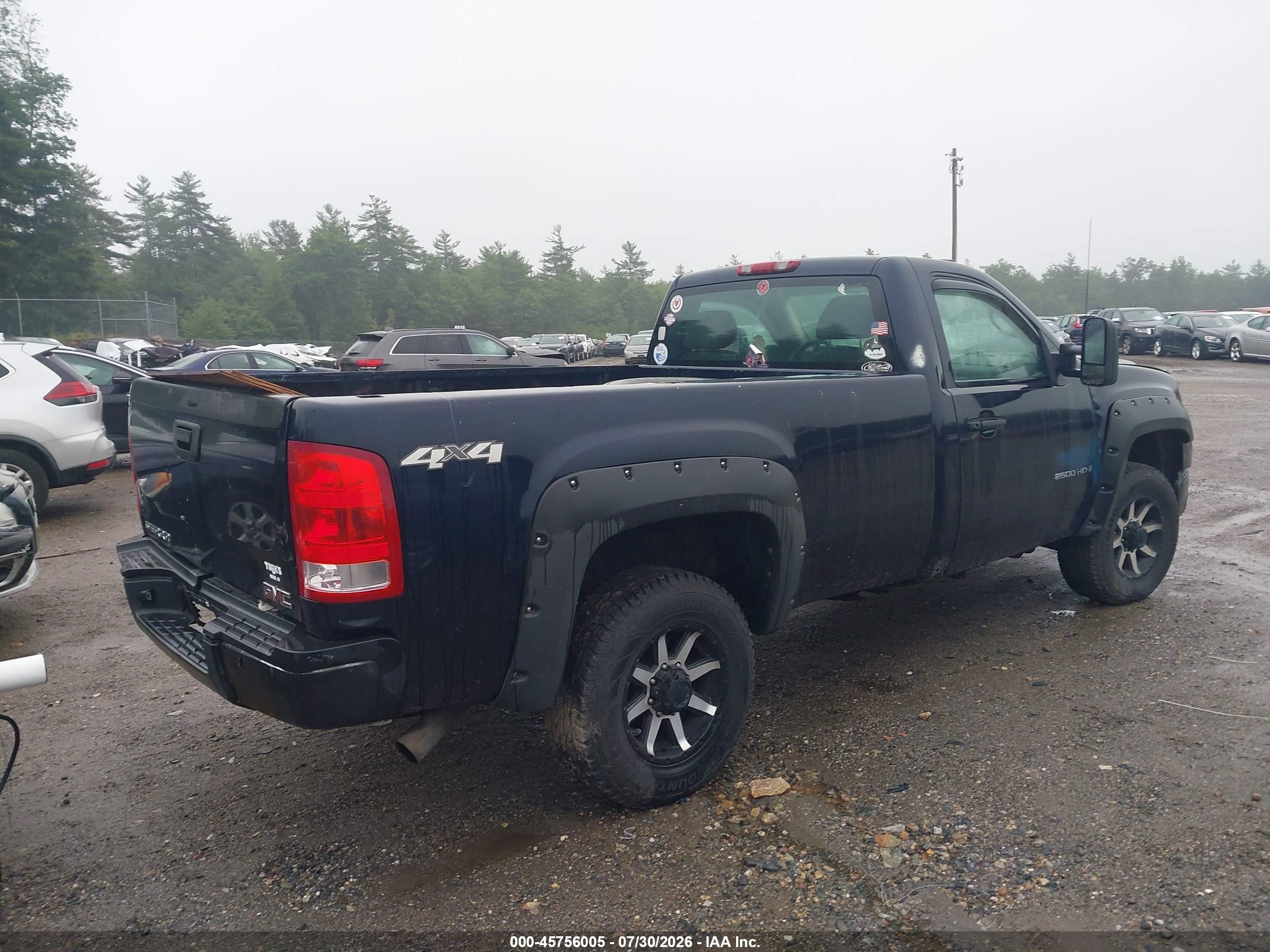 2008 Gmc Sierra 2500hd Work Truck Blue vin: 1GTHK24K88E181254
