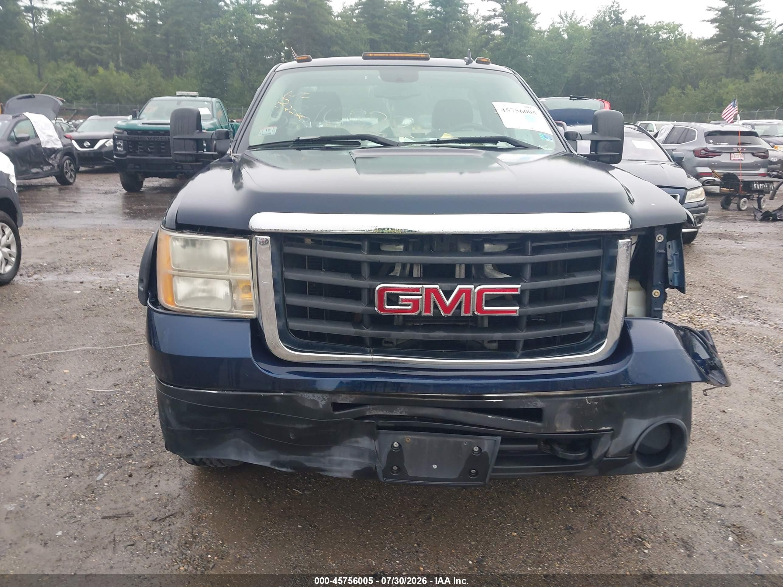 2008 Gmc Sierra 2500hd Work Truck Blue vin: 1GTHK24K88E181254