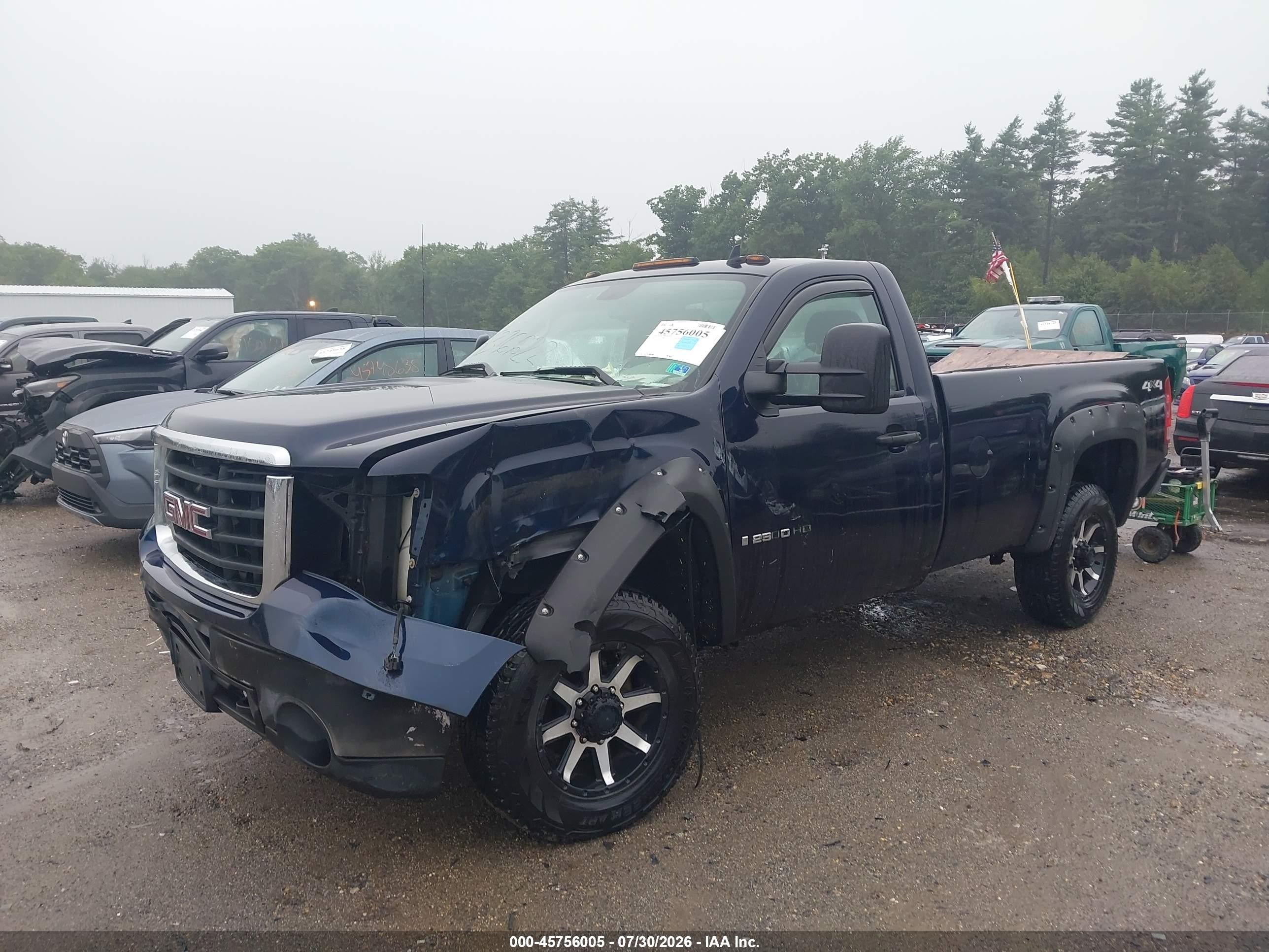 2008 Gmc Sierra 2500hd Work Truck Blue vin: 1GTHK24K88E181254