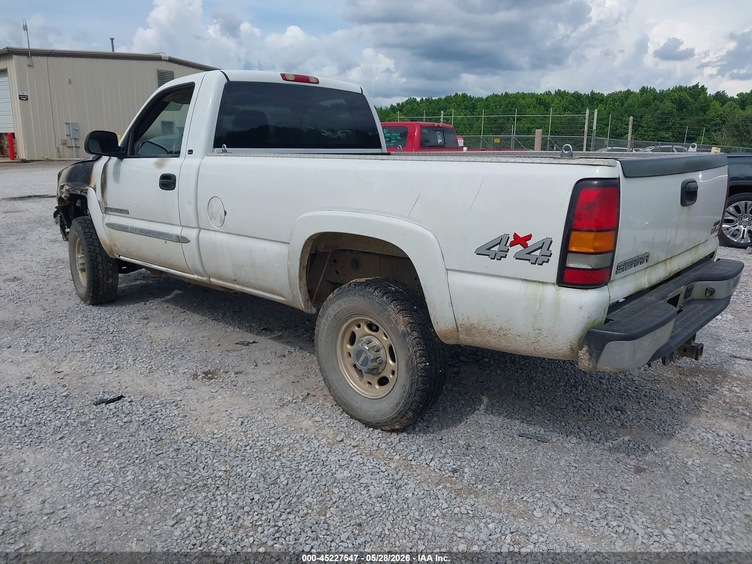 2005 Gmc Sierra 2500hd Sle Белый vin: 1GTHK24U25E344851