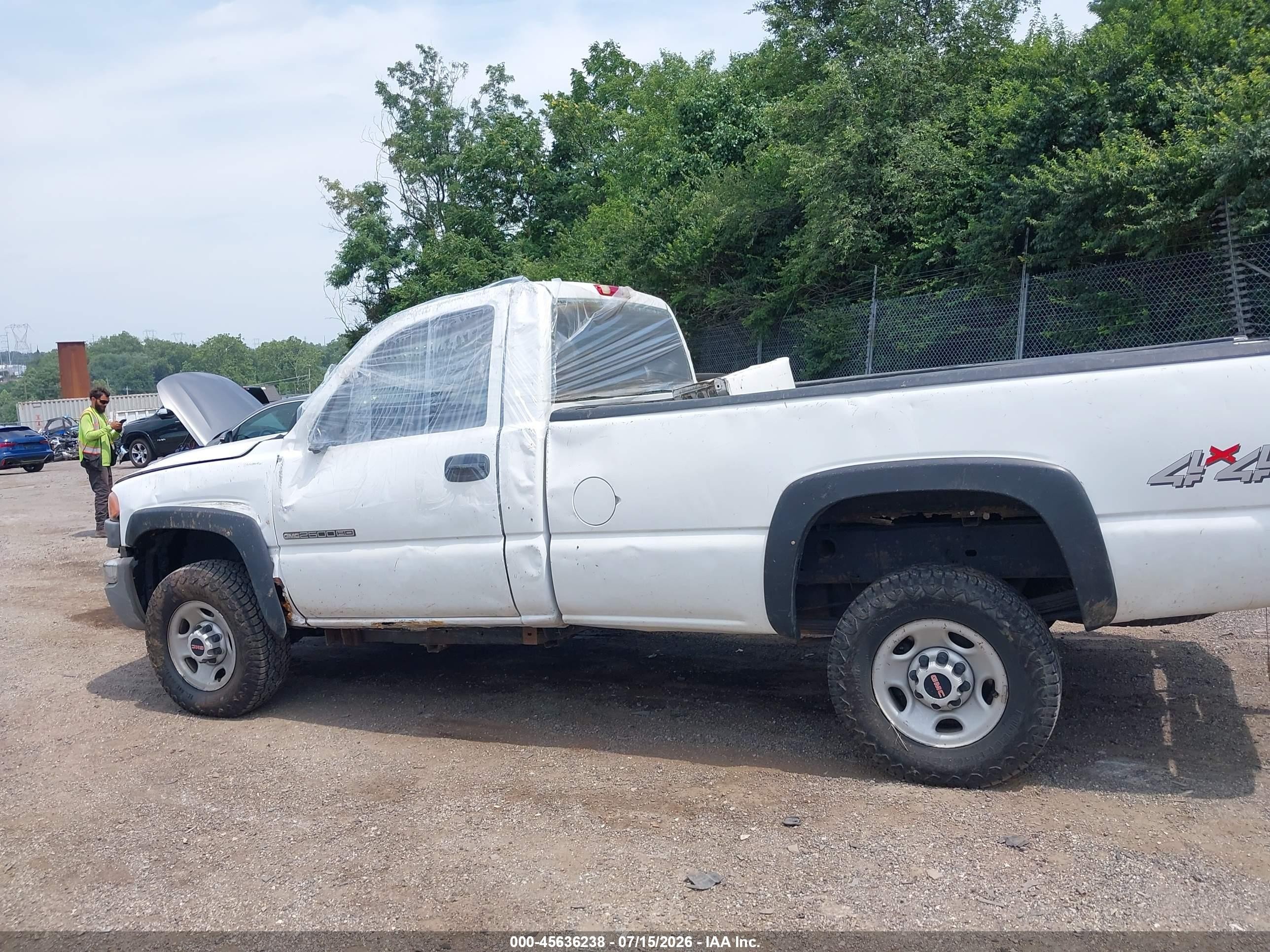 2006 Gmc Sierra 2500hd Work Truck White vin: 1GTHK24U46E122006