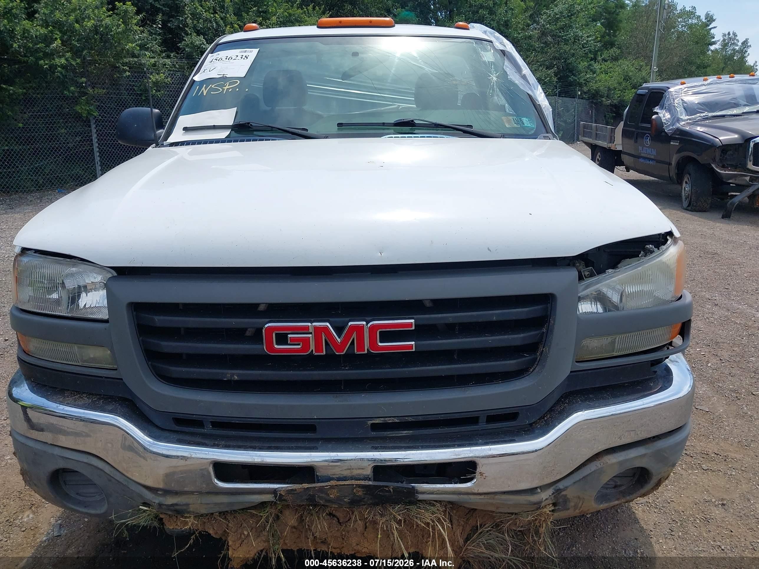 2006 Gmc Sierra 2500hd Work Truck White vin: 1GTHK24U46E122006