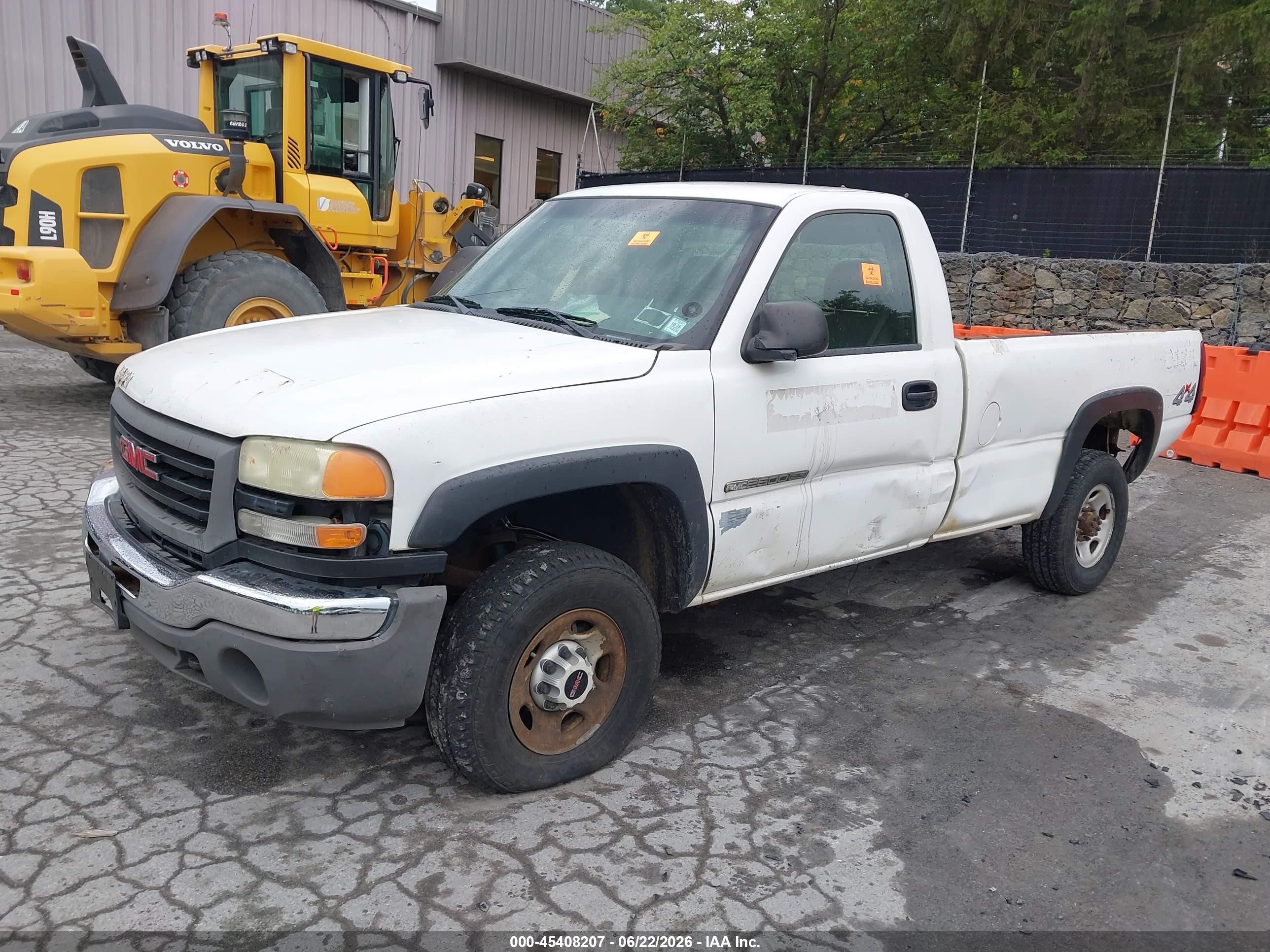2003 Gmc Sierra 2500hd Work Truck White vin: 1GTHK24U93E278442