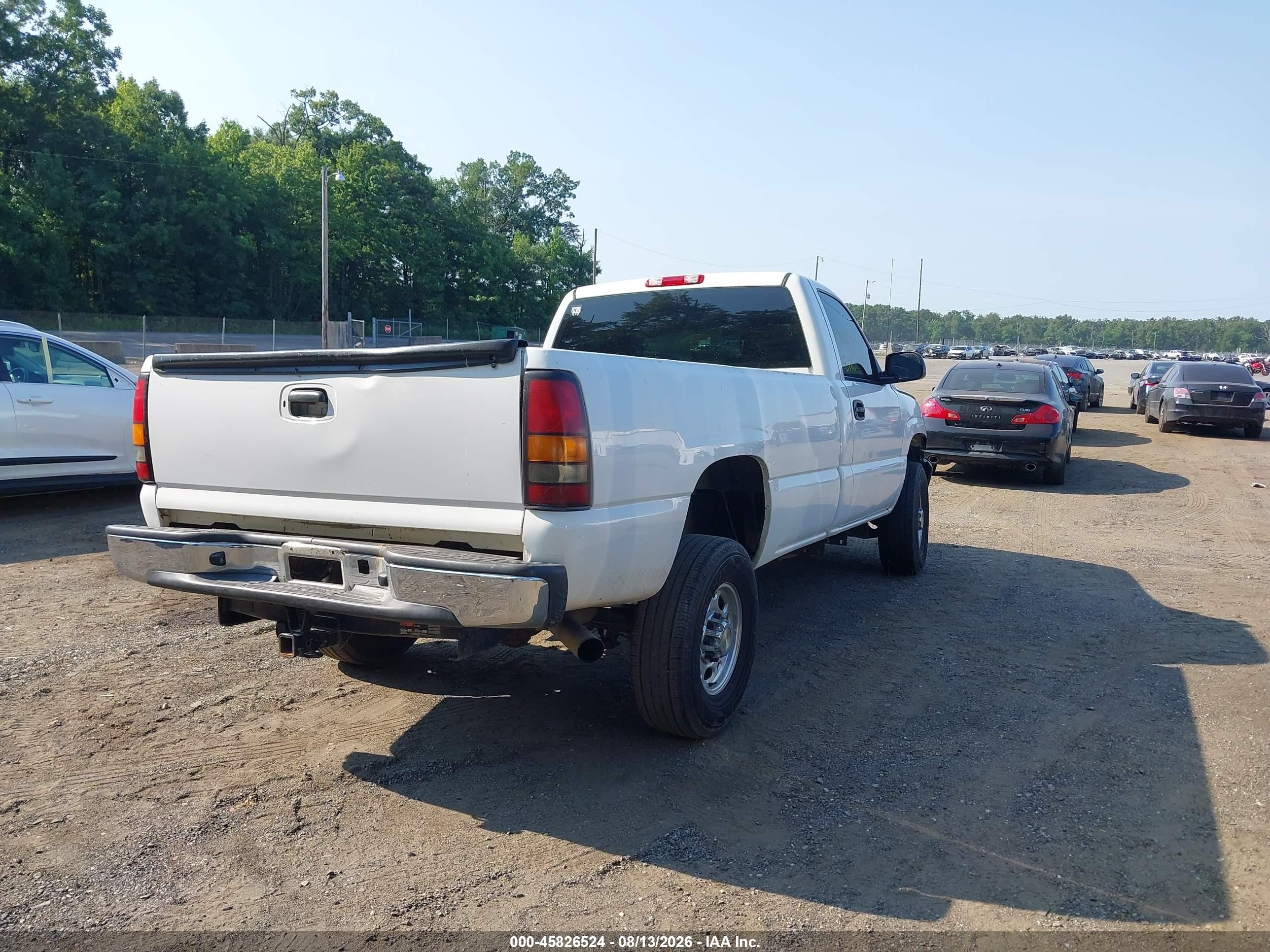 2006 Gmc Sierra 2500hd Work Truck White vin: 1GTHK24UX6E266384