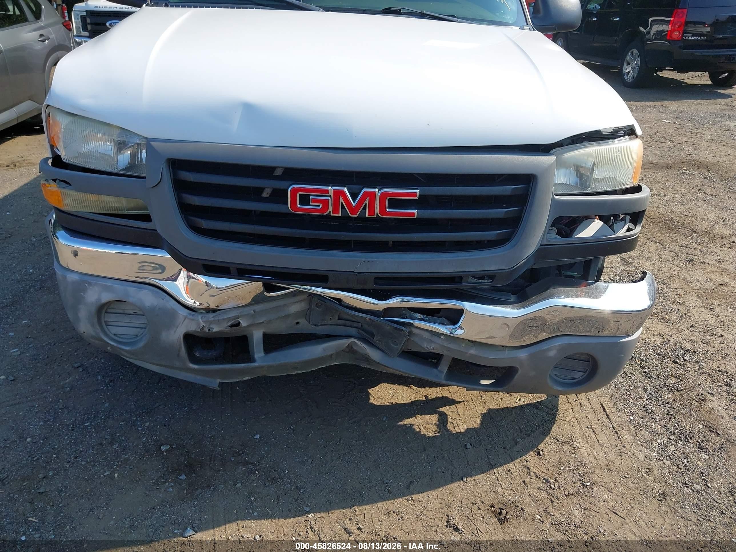 2006 Gmc Sierra 2500hd Work Truck White vin: 1GTHK24UX6E266384