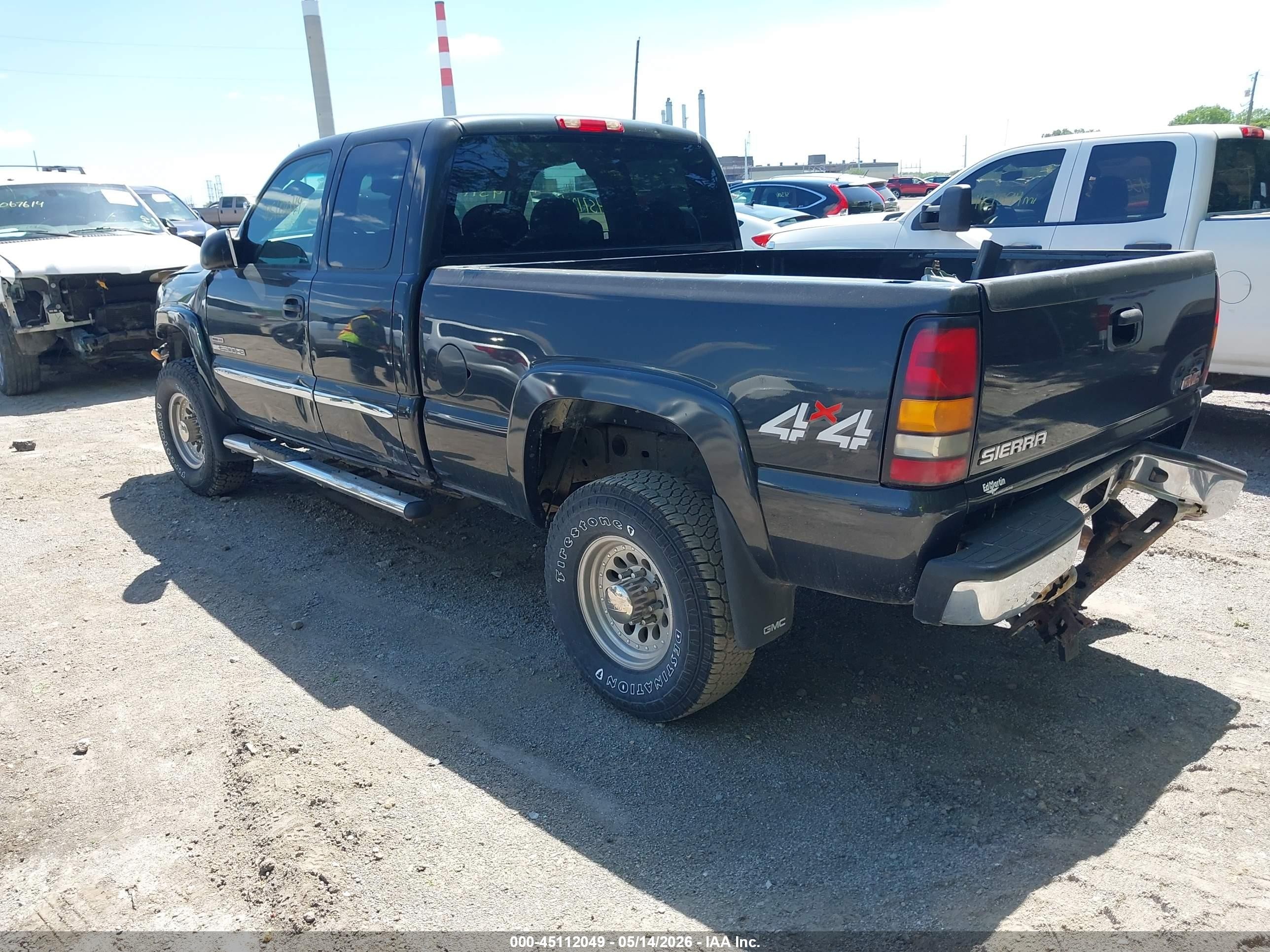 2004 Gmc Sierra 2500hd Sle Black vin: 1GTHK29134E212937