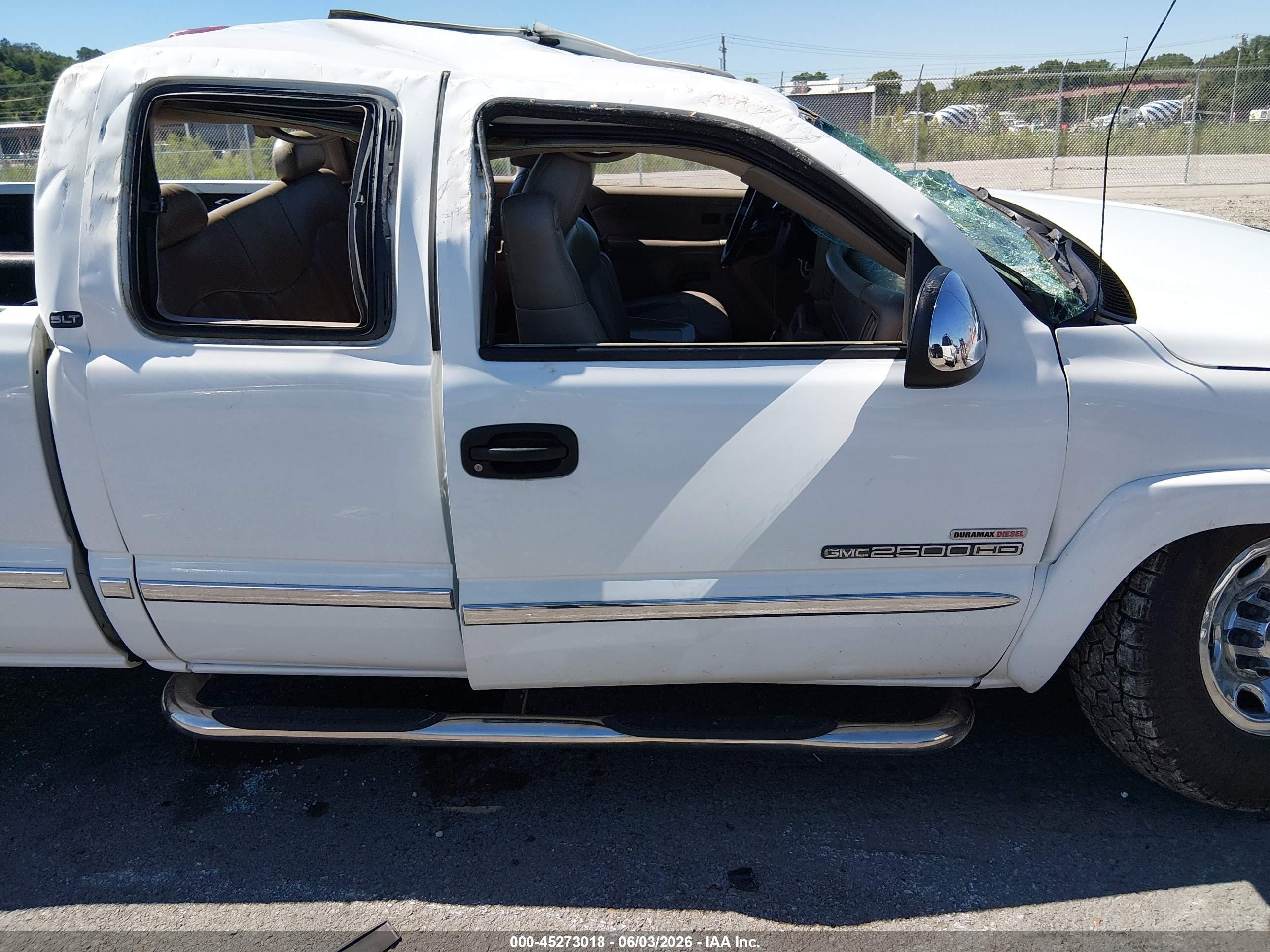 2001 Gmc Sierra 2500hd Sle White vin: 1GTHK29151E317782