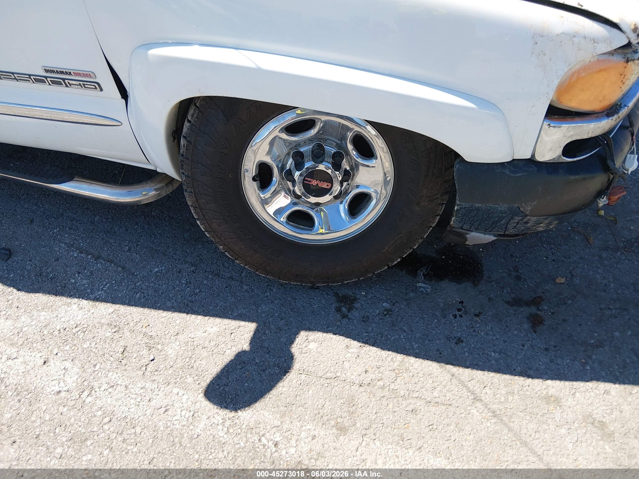 2001 Gmc Sierra 2500hd Sle White vin: 1GTHK29151E317782