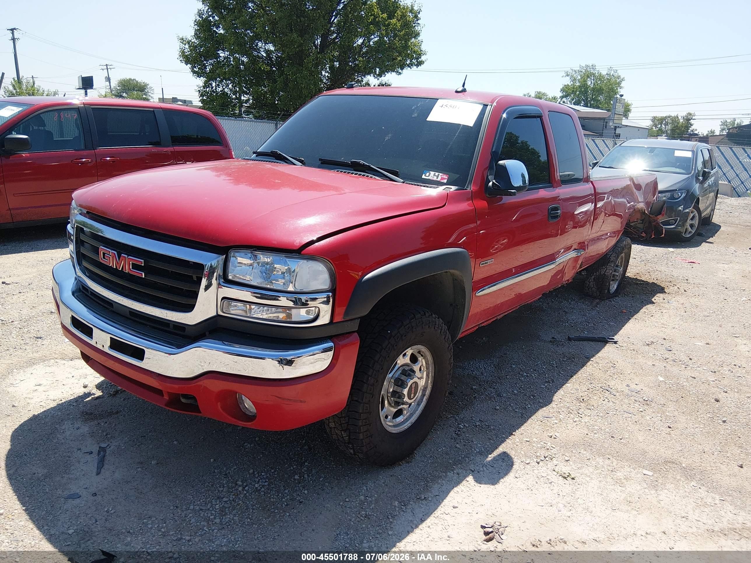 2004 Gmc Sierra 2500hd Slt Red vin: 1GTHK29244E393894