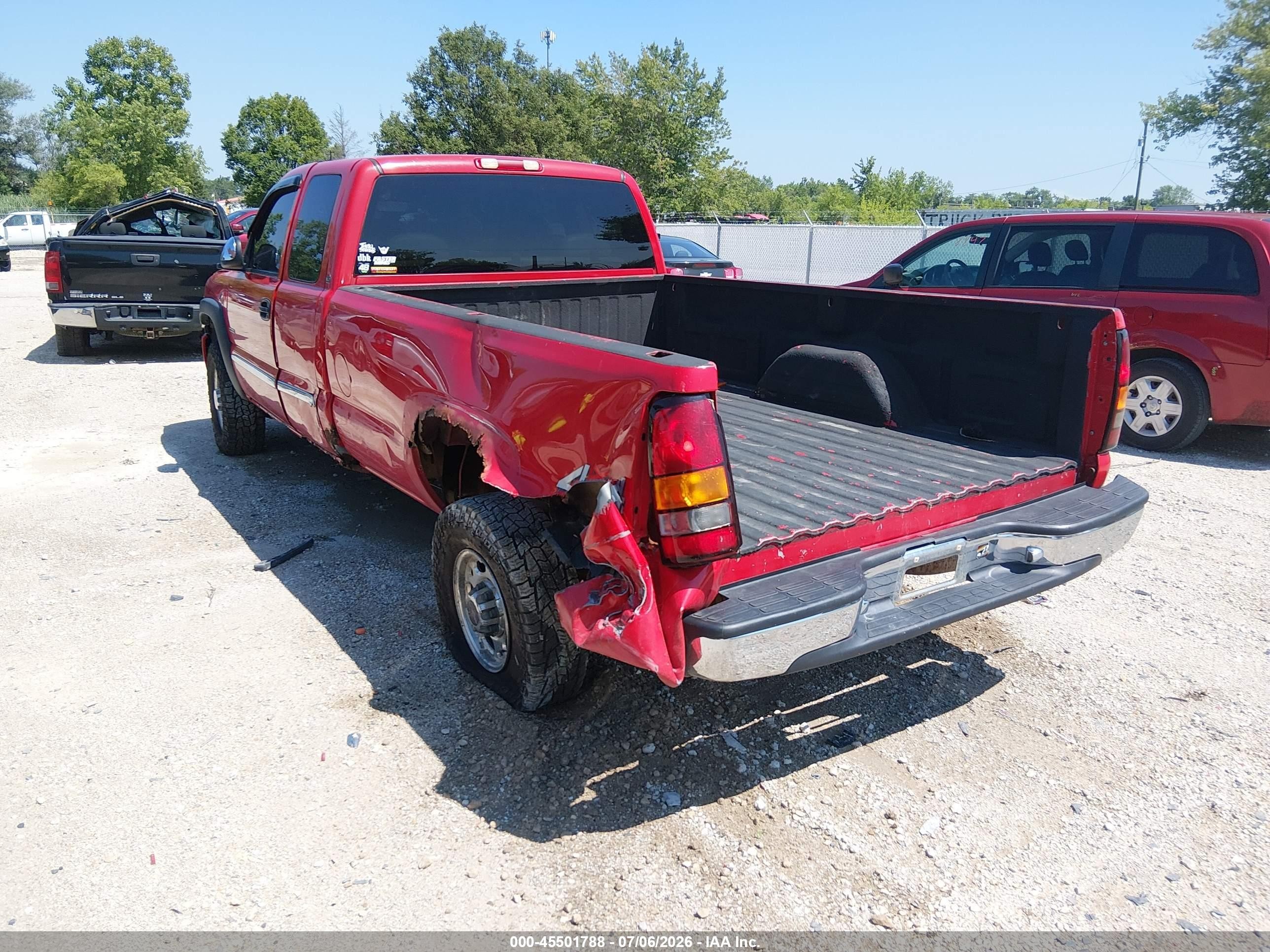 2004 Gmc Sierra 2500hd Slt Red vin: 1GTHK29244E393894