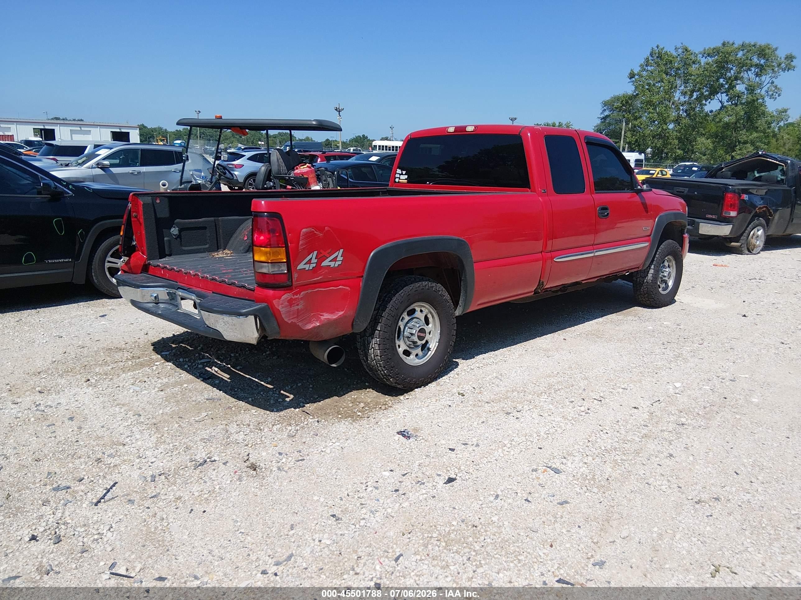 2004 Gmc Sierra 2500hd Slt Red vin: 1GTHK29244E393894