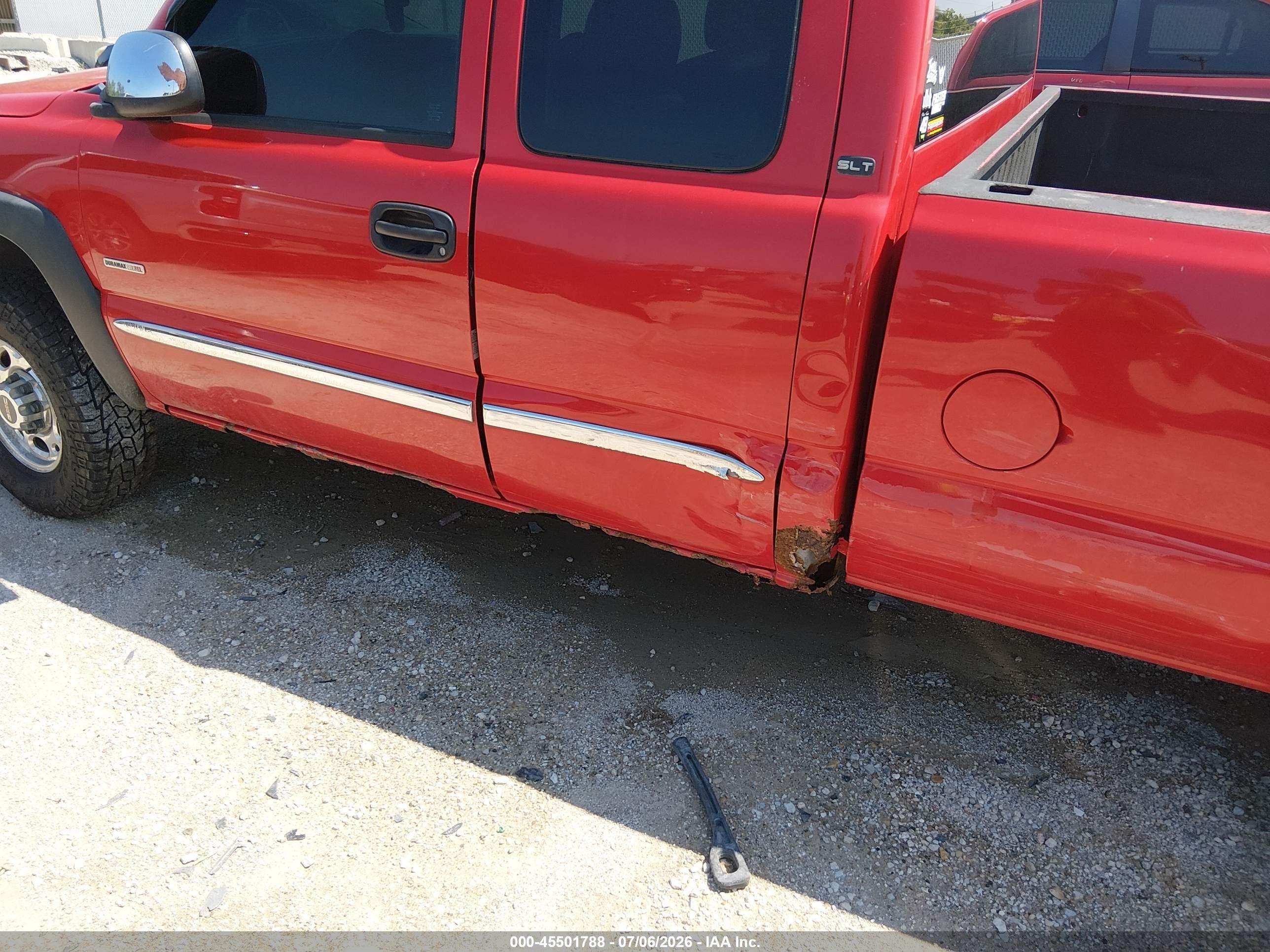 2004 Gmc Sierra 2500hd Slt Red vin: 1GTHK29244E393894