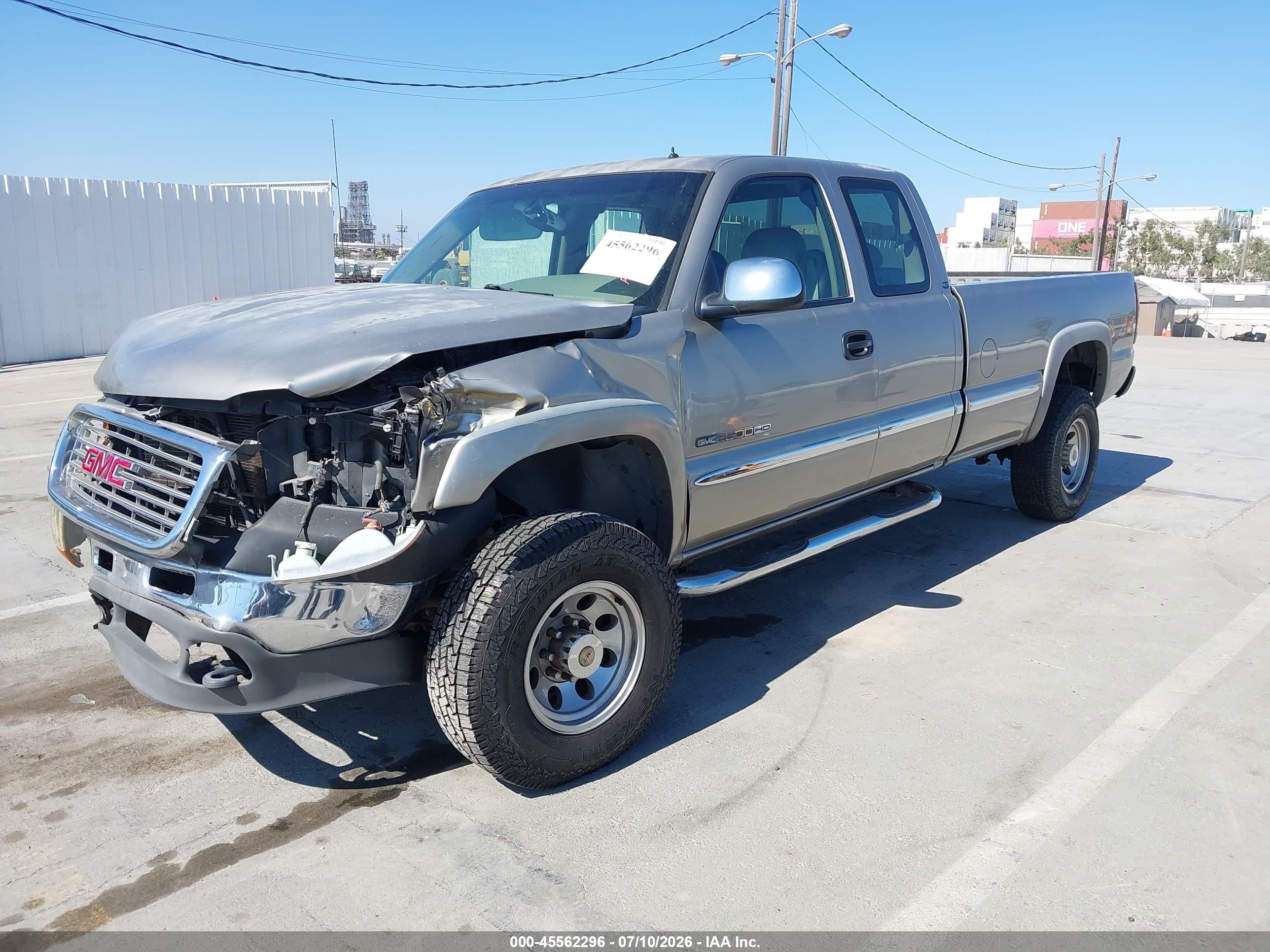 2001 Gmc Sierra 2500hd Sle Pewter vin: 1GTHK29G11E332199