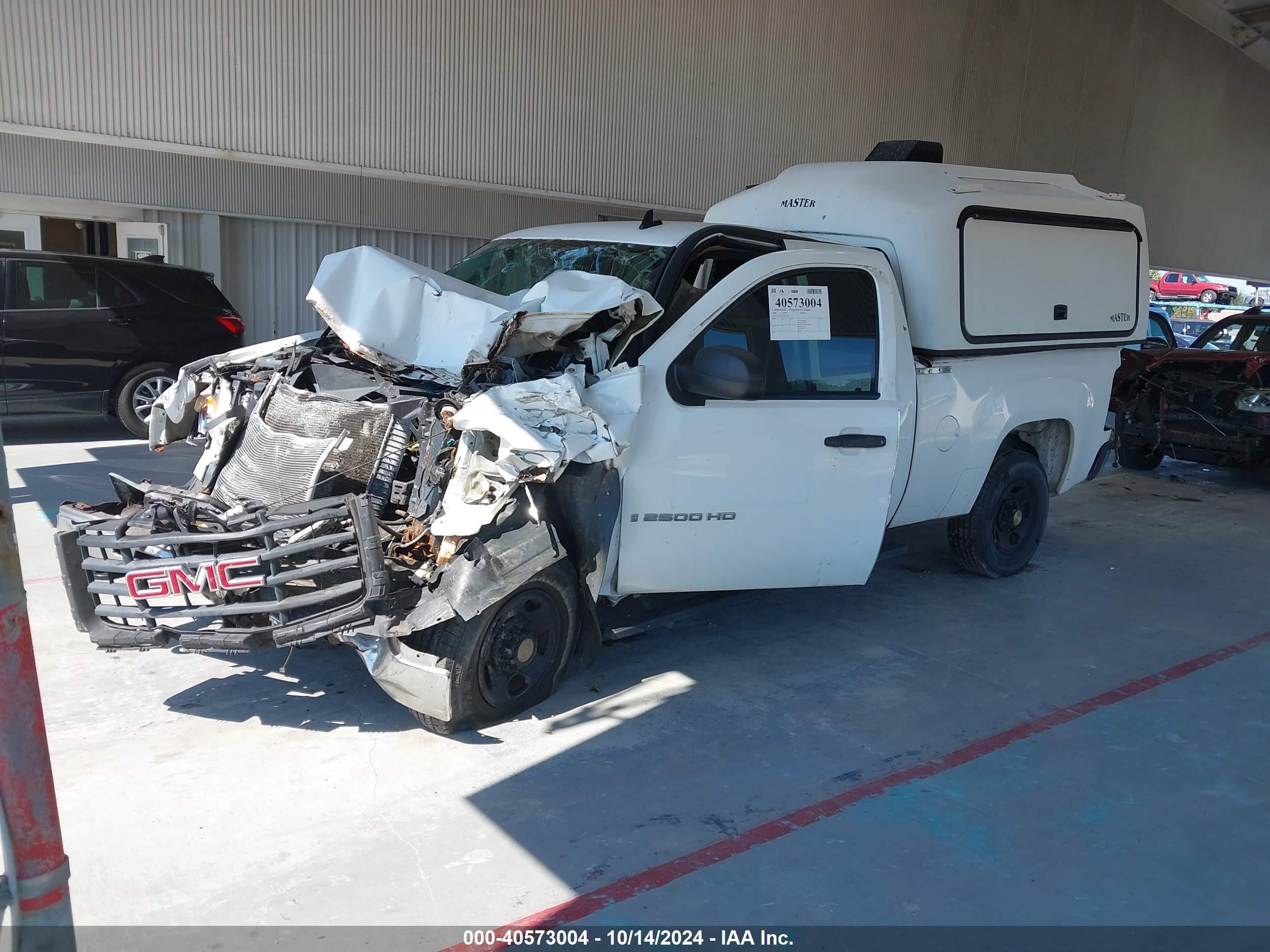2008 Gmc Sierra 2500hd Work Truck White vin: 1GTHK29K88E101945