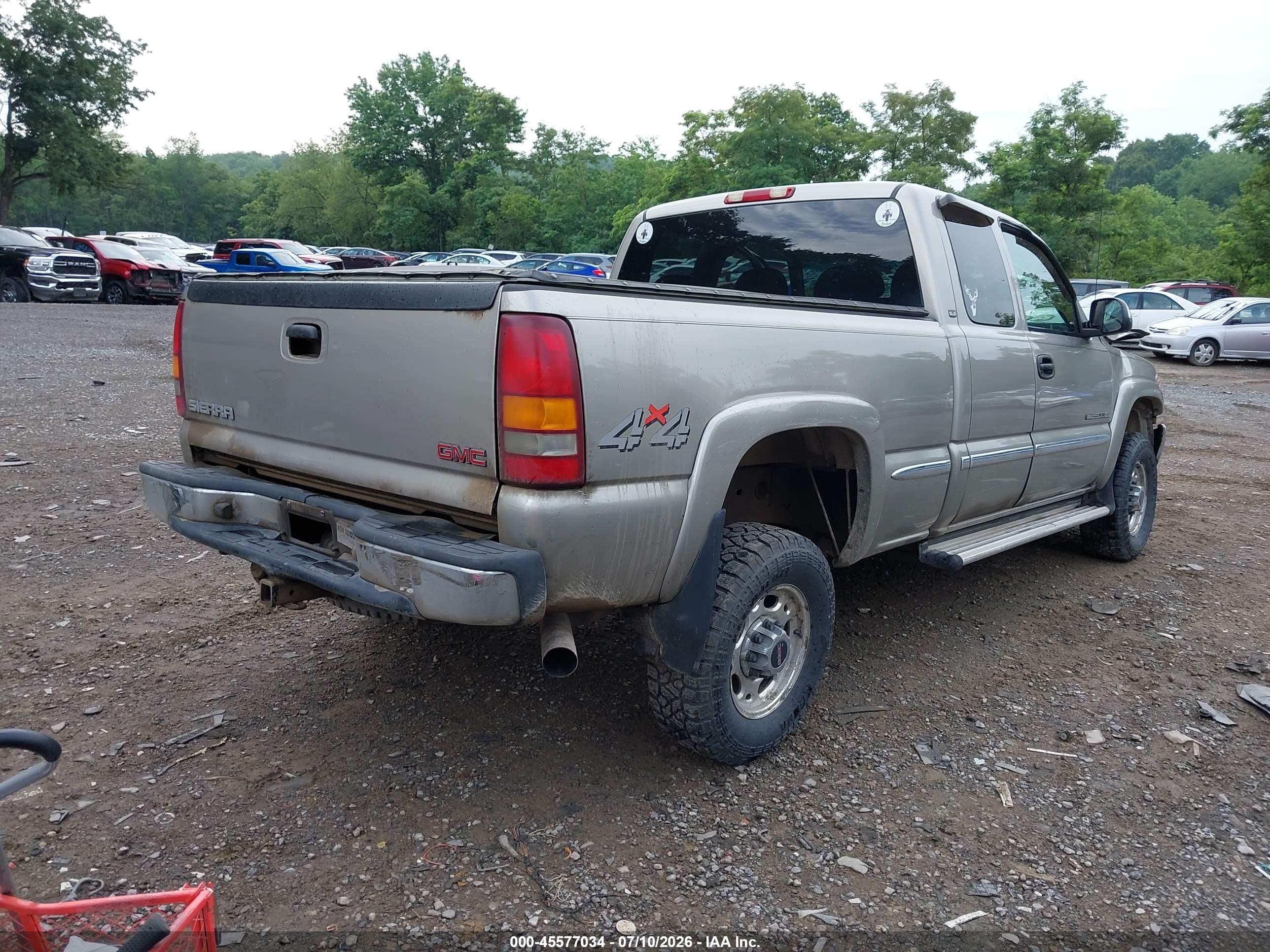 2002 Gmc Sierra 2500hd Sle Beige vin: 1GTHK29U12E146752